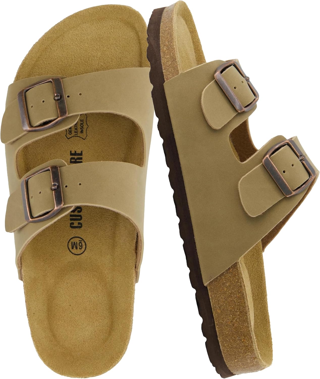 CUSHIONAIRE Women's Cork Footbed Sandals
