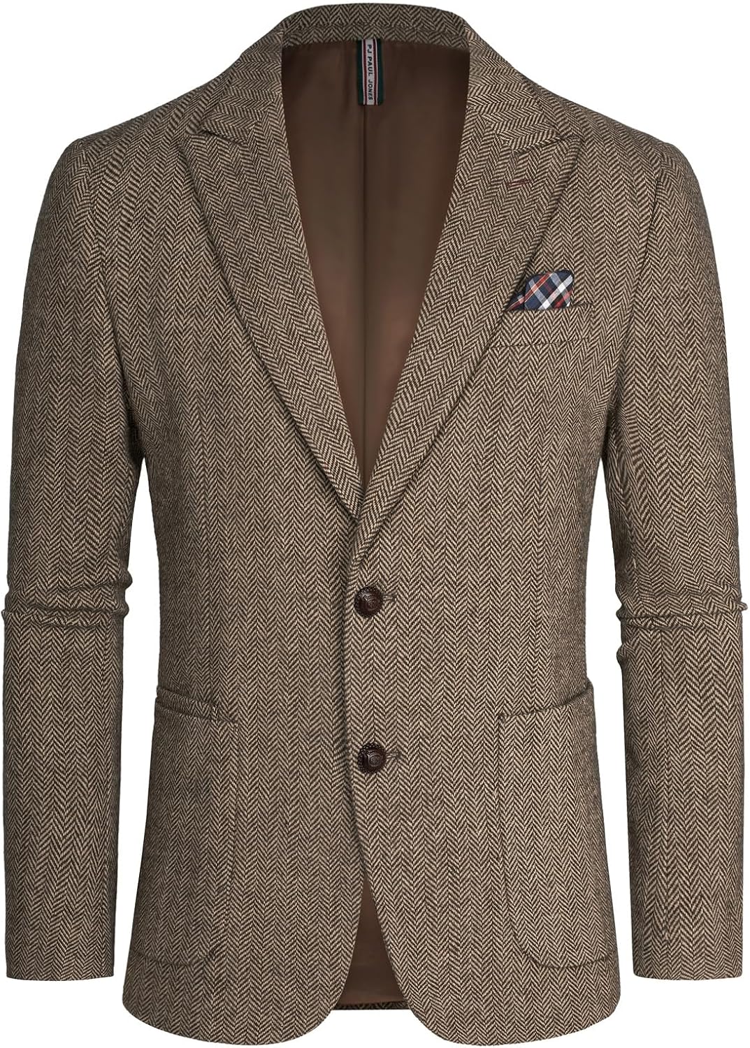 PJ PAUL JONES Mens Blazer Vintage Herringbone Tweed