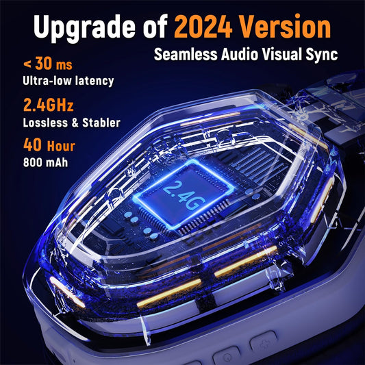 Ozeino Wireless Gaming Headset with Mic