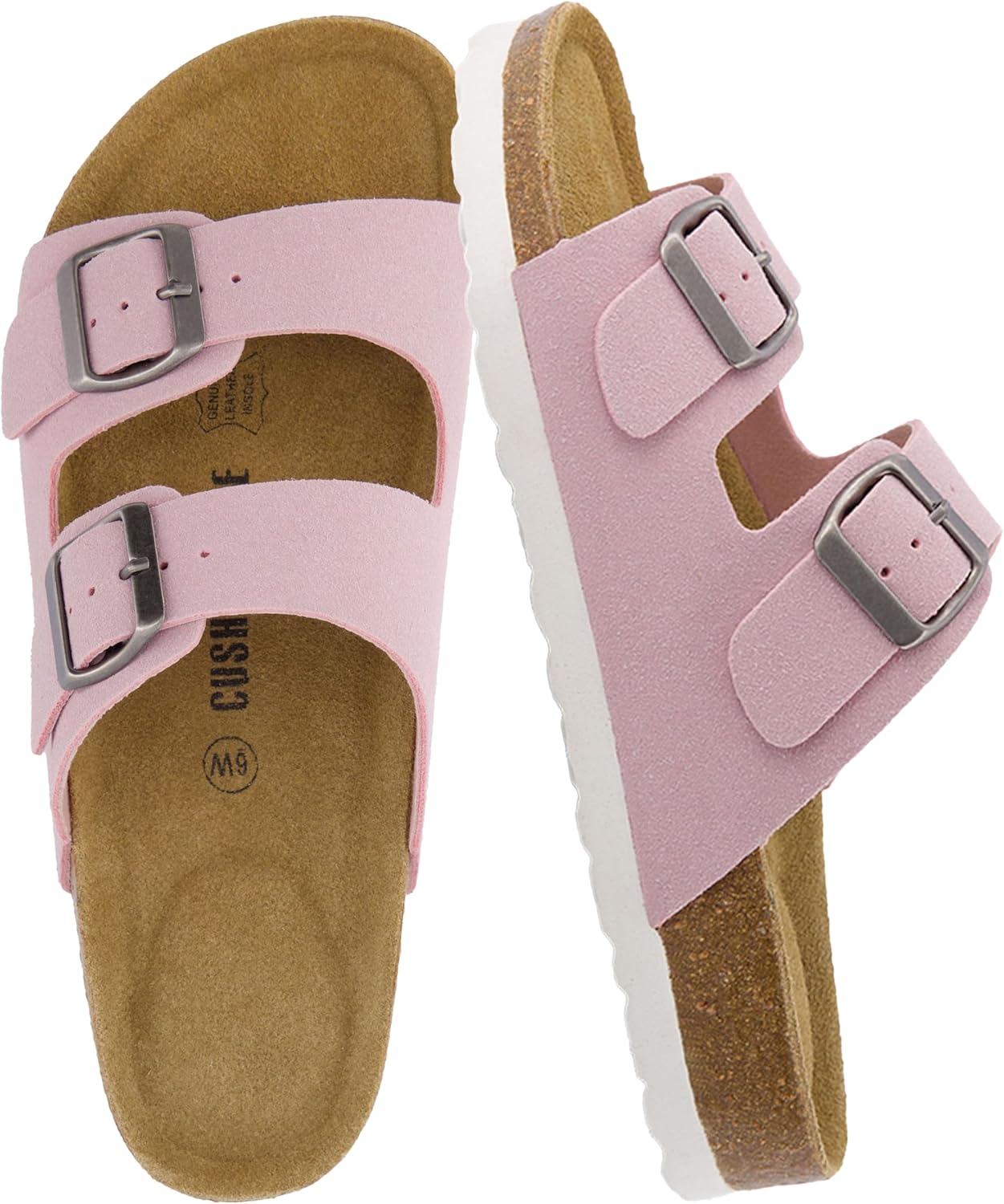 CUSHIONAIRE Women's Cork Footbed Sandals