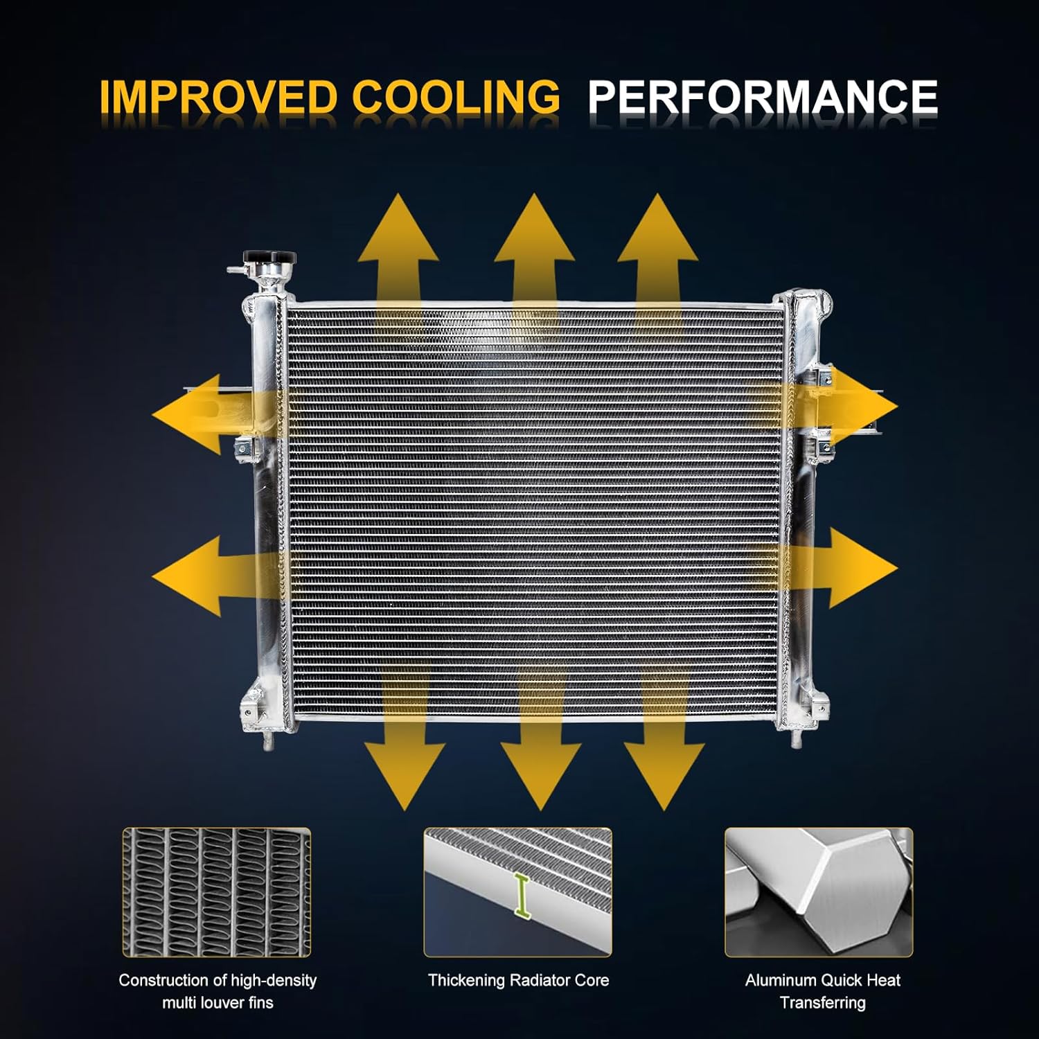 2840 CU2840 3-Row All Aluminum Radiator Compatible