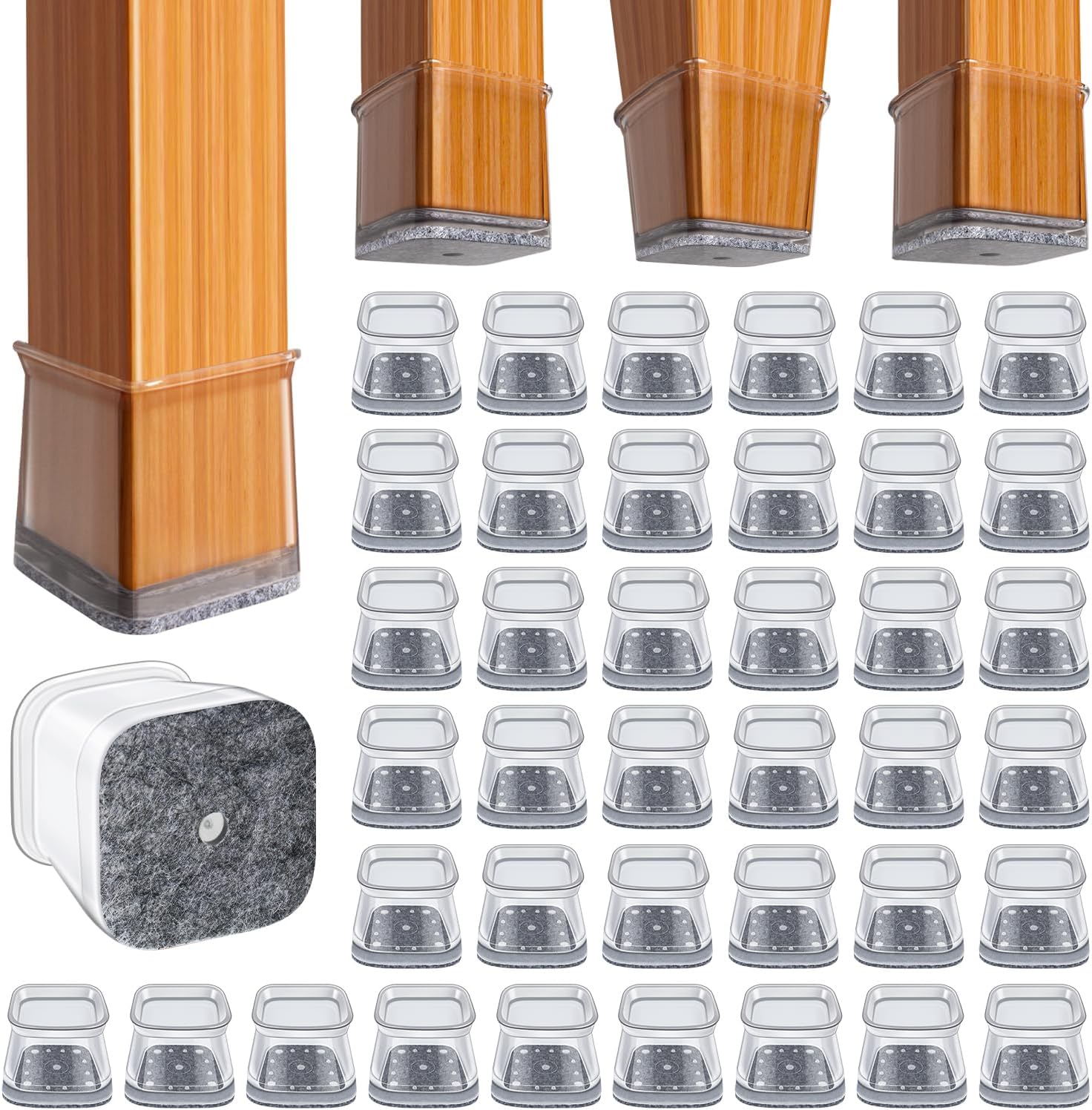 BUMACO 40Pcs Chair Leg Floor Protectors