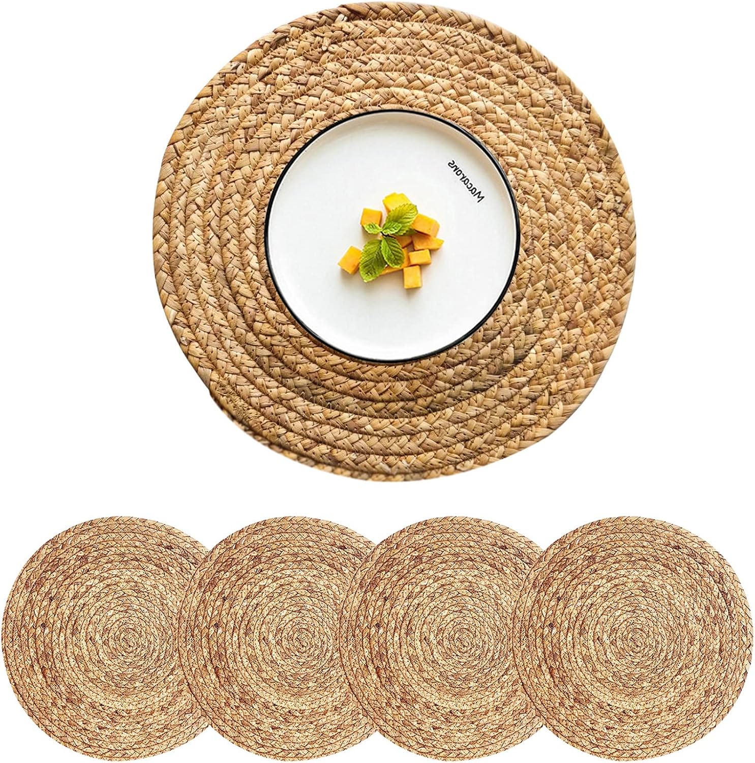 Woven Placemats Round Placemats Set Wicker Placemat