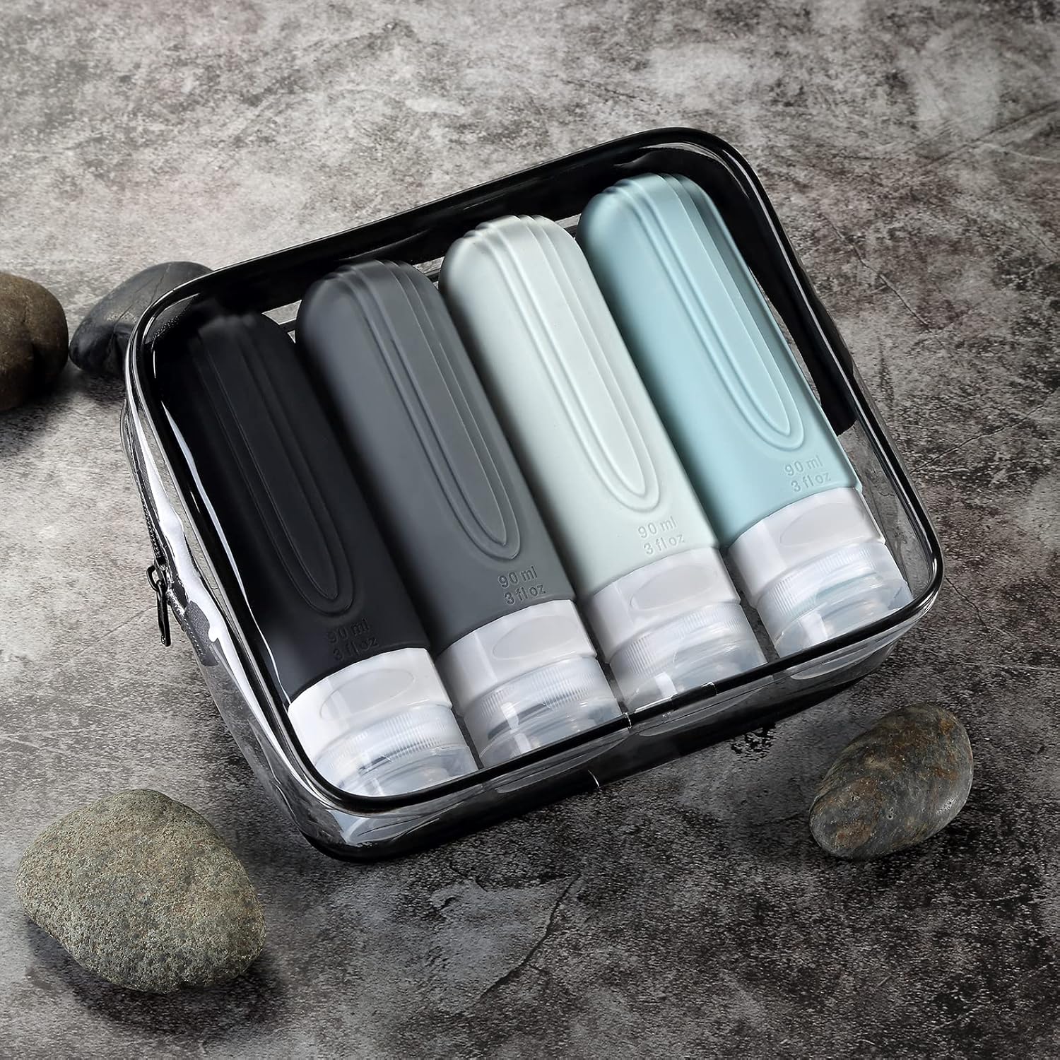 TSA Approved 3oz Leak-Proof Travel Bottles