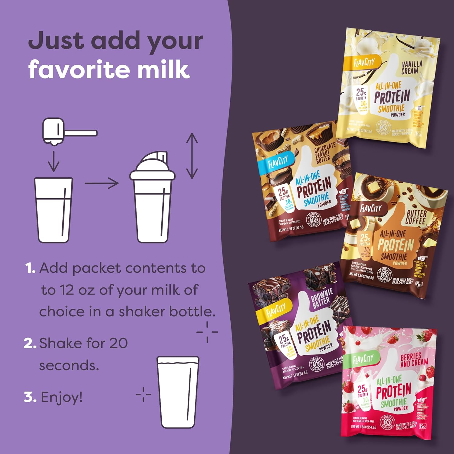 FlavCity Grass Fed Whey Protein