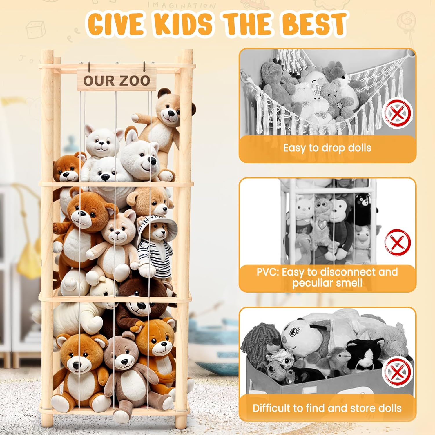 Stuffed Animal Storage & Organizer Toy Holder