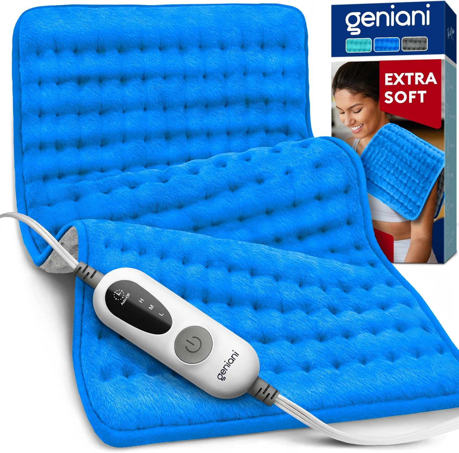 GENIANI Electric Throw XL Electric Heating Pad for Back Pain