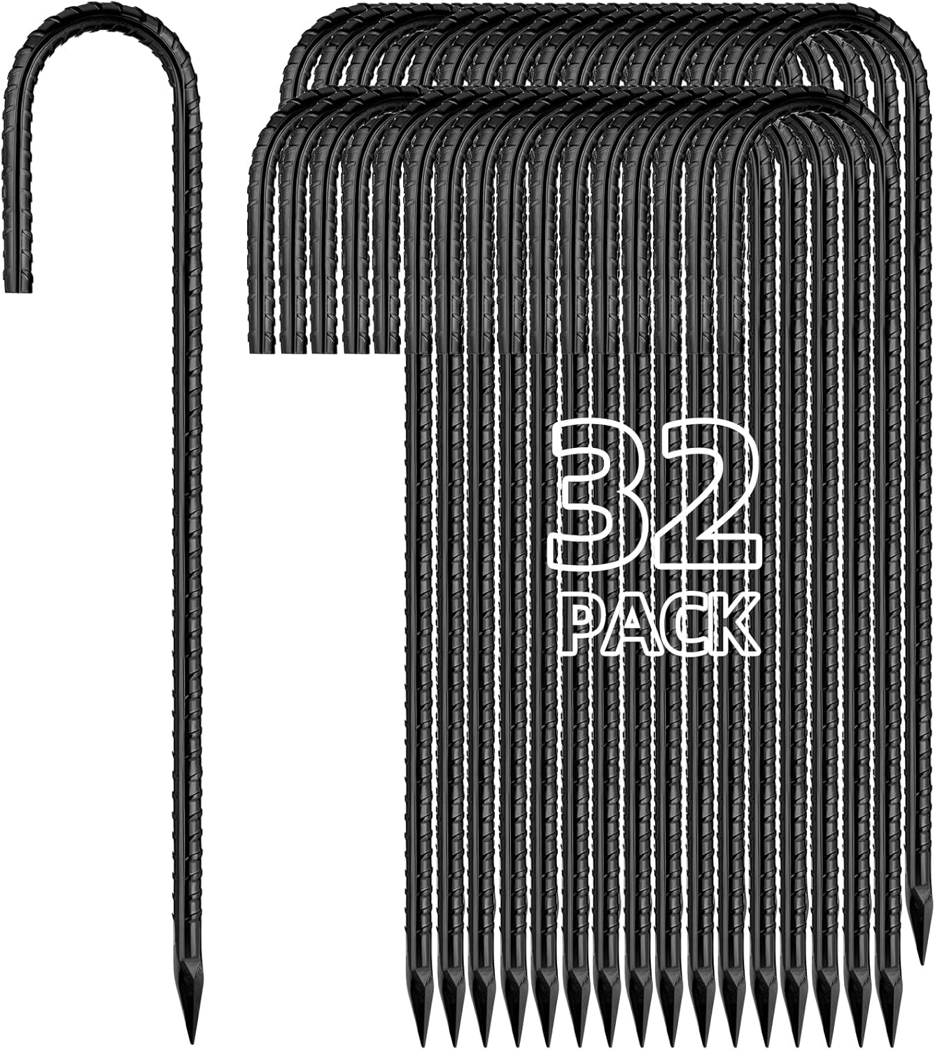 12 Inch Rebar Stakes J Hook Ground Stakes