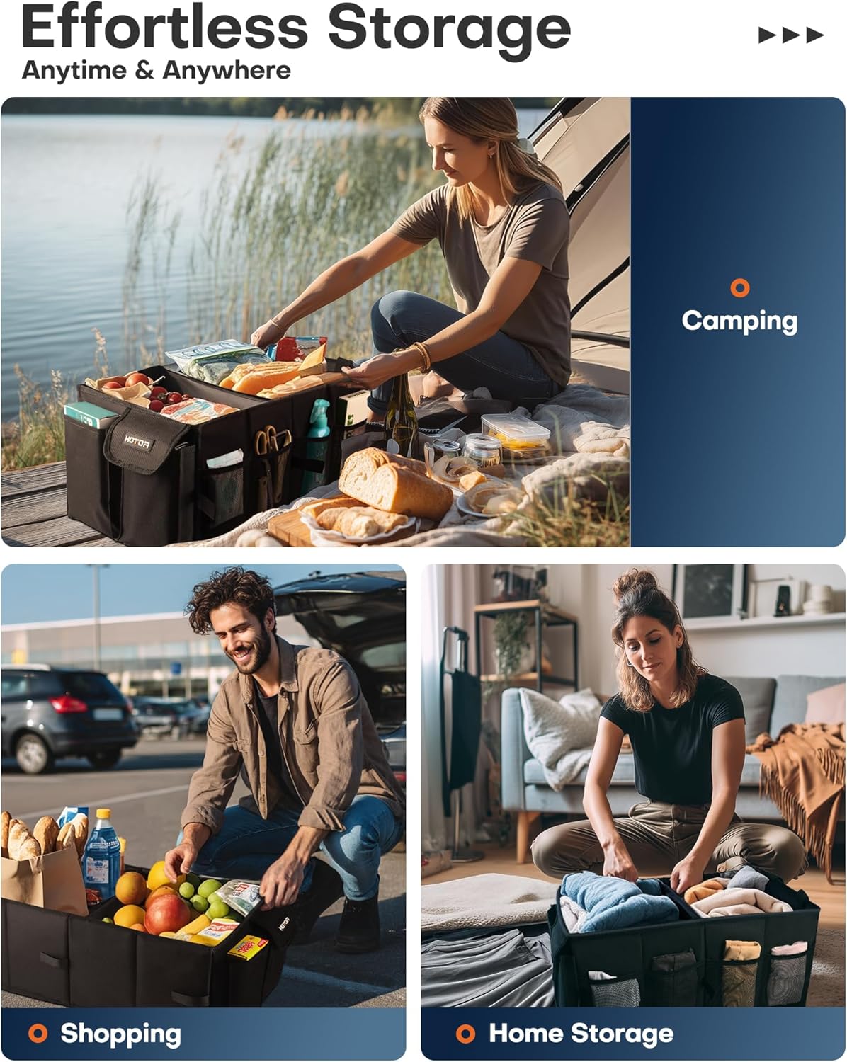 HOTOR Foldable Trunk Organizer