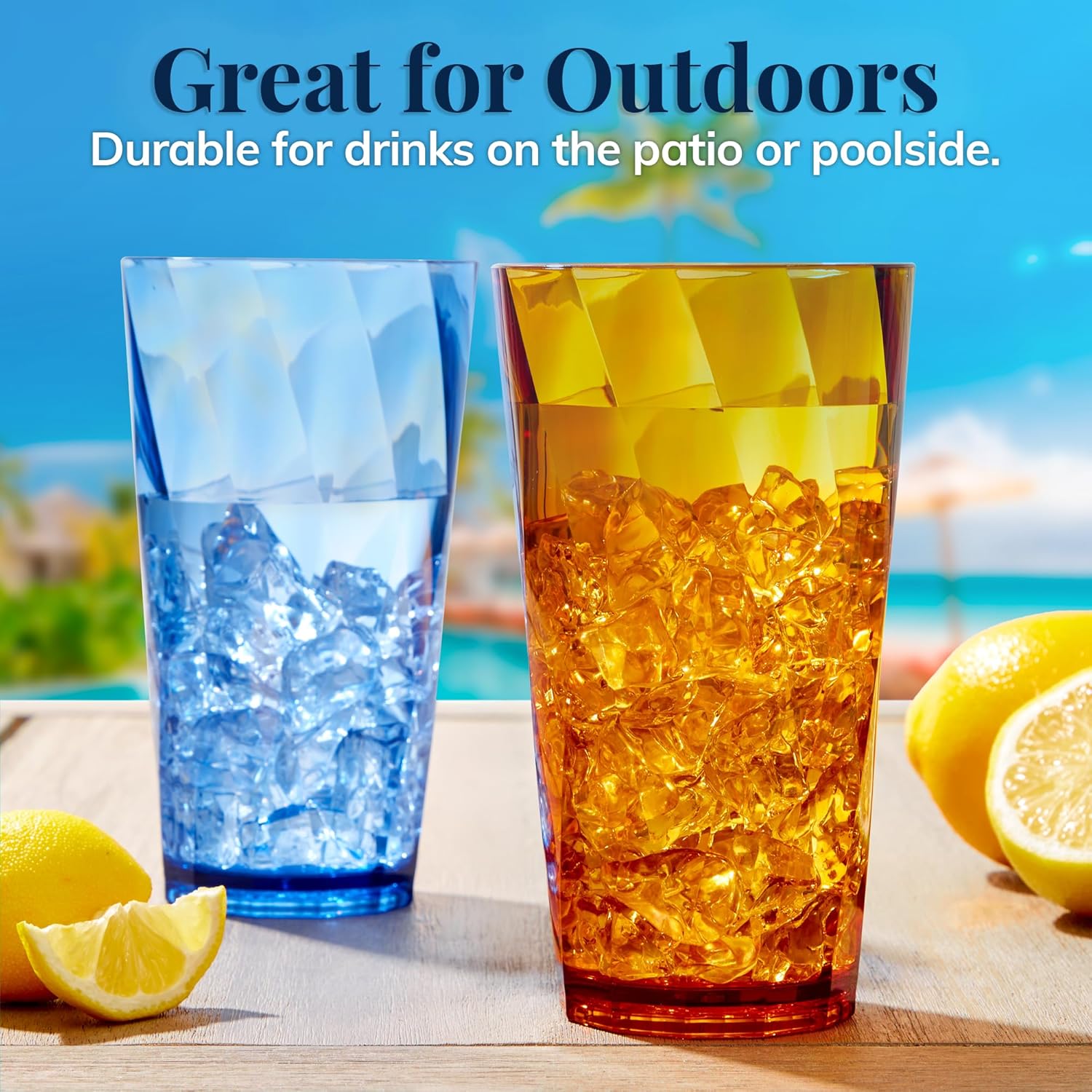 US Acrylic Optix Plastic Reusable Drinking Glasses