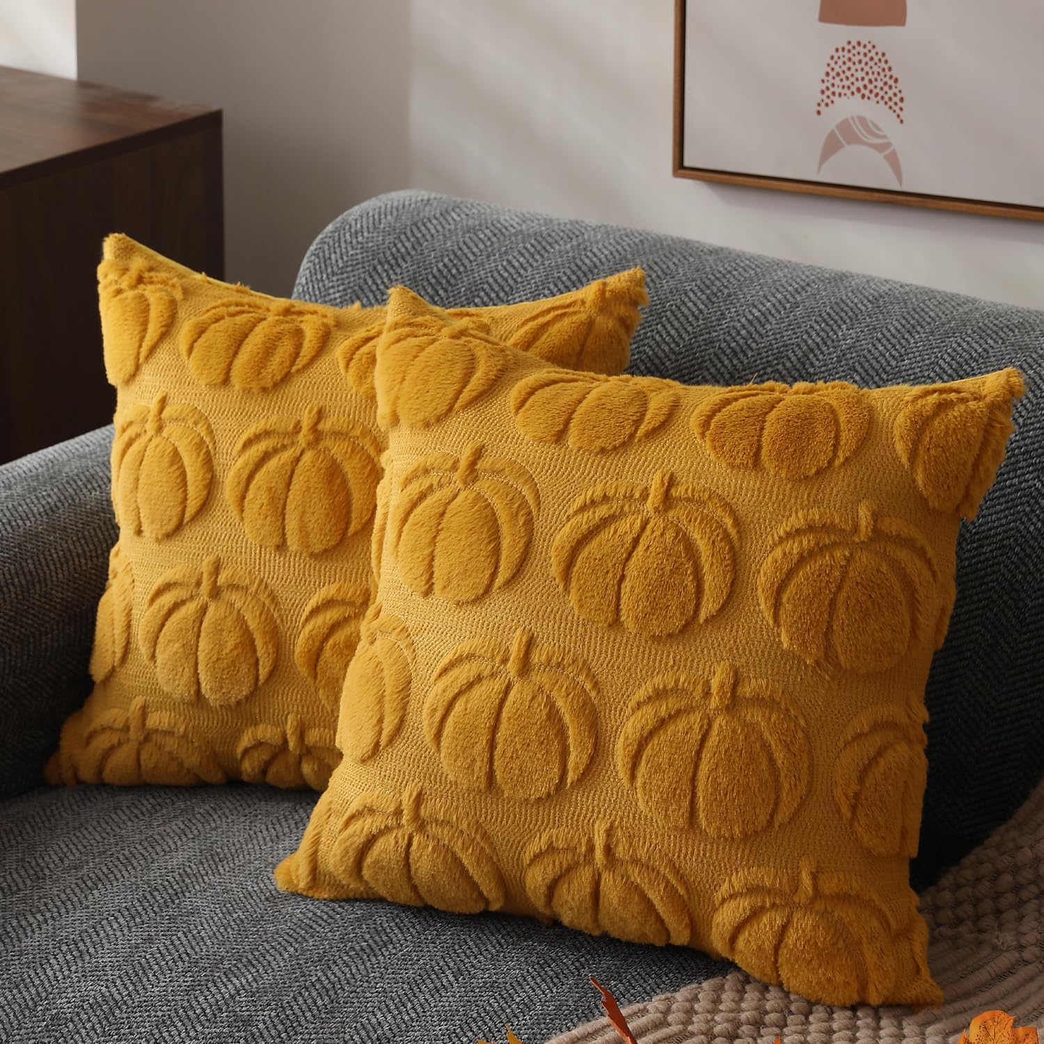 DFXSZ Fall Pillow Covers 18x18 Set of 2 Fall Decorations