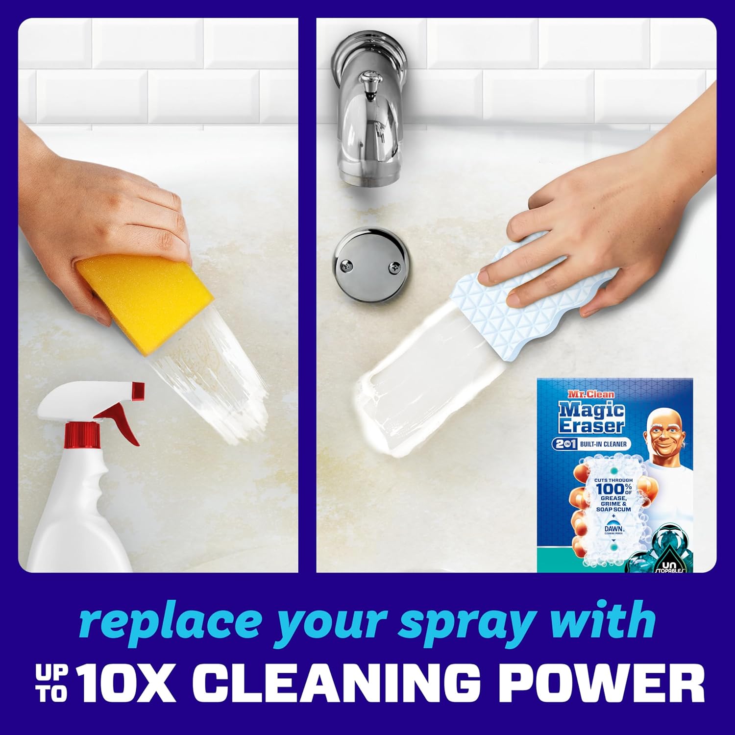 Foaming Sponge Cleaner for Home Surfaces