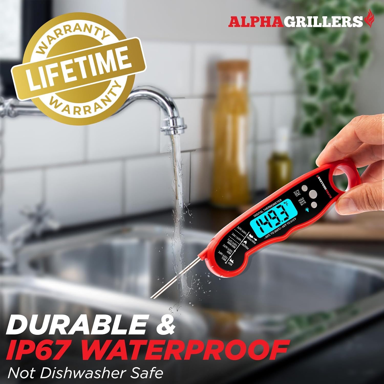 Alpha Grillers Digital Instant Meat Thermometer