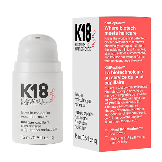 K18 Leave-In Molecular Hair Mask Repairs Dry or Damaged Hair
