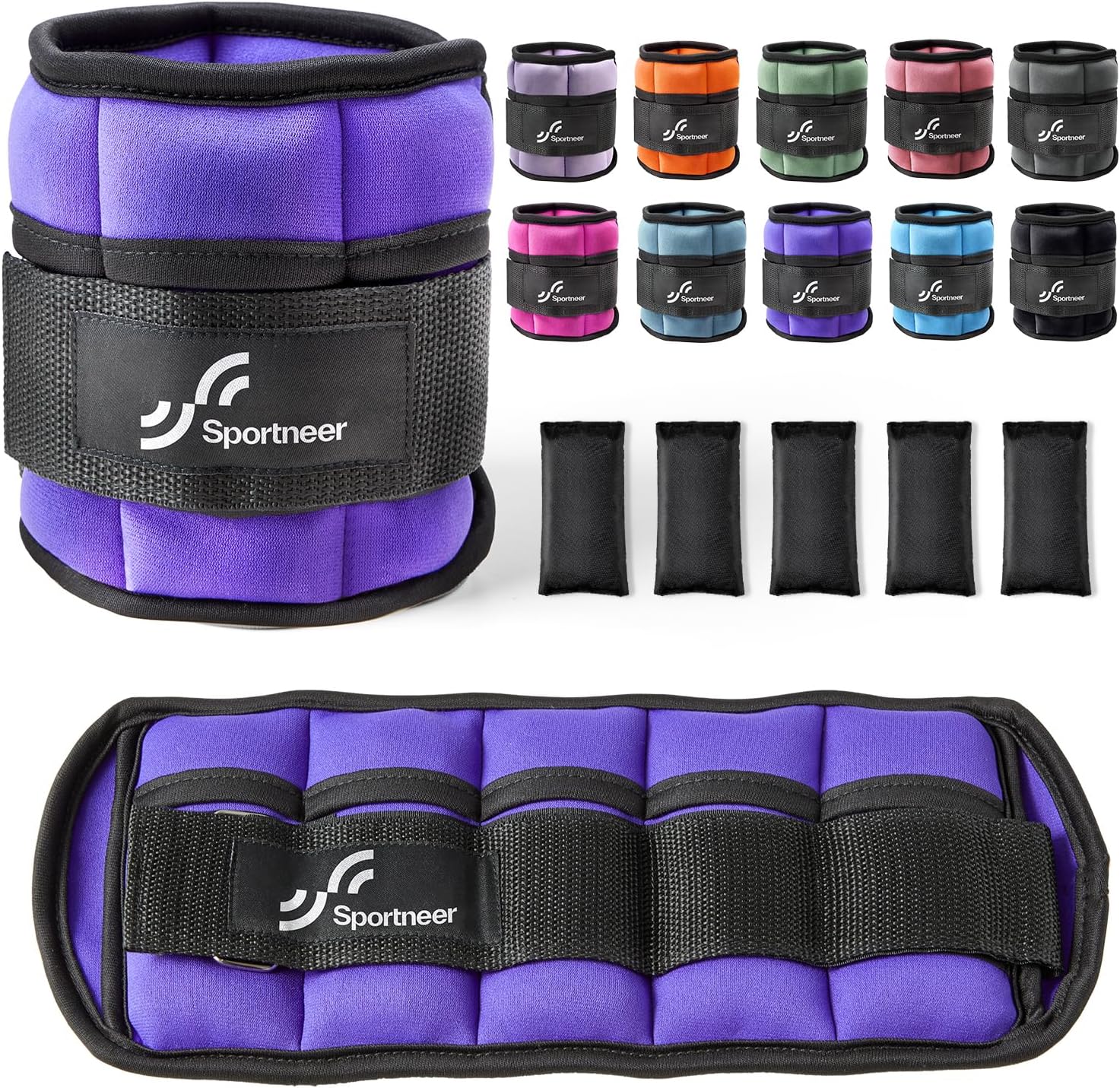 Sportneer Adjustable Ankle Weights Set