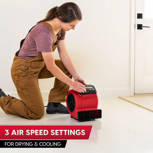 Vacmaster 3 Speed Floor Fan  Air Mover Utility Blower Fan