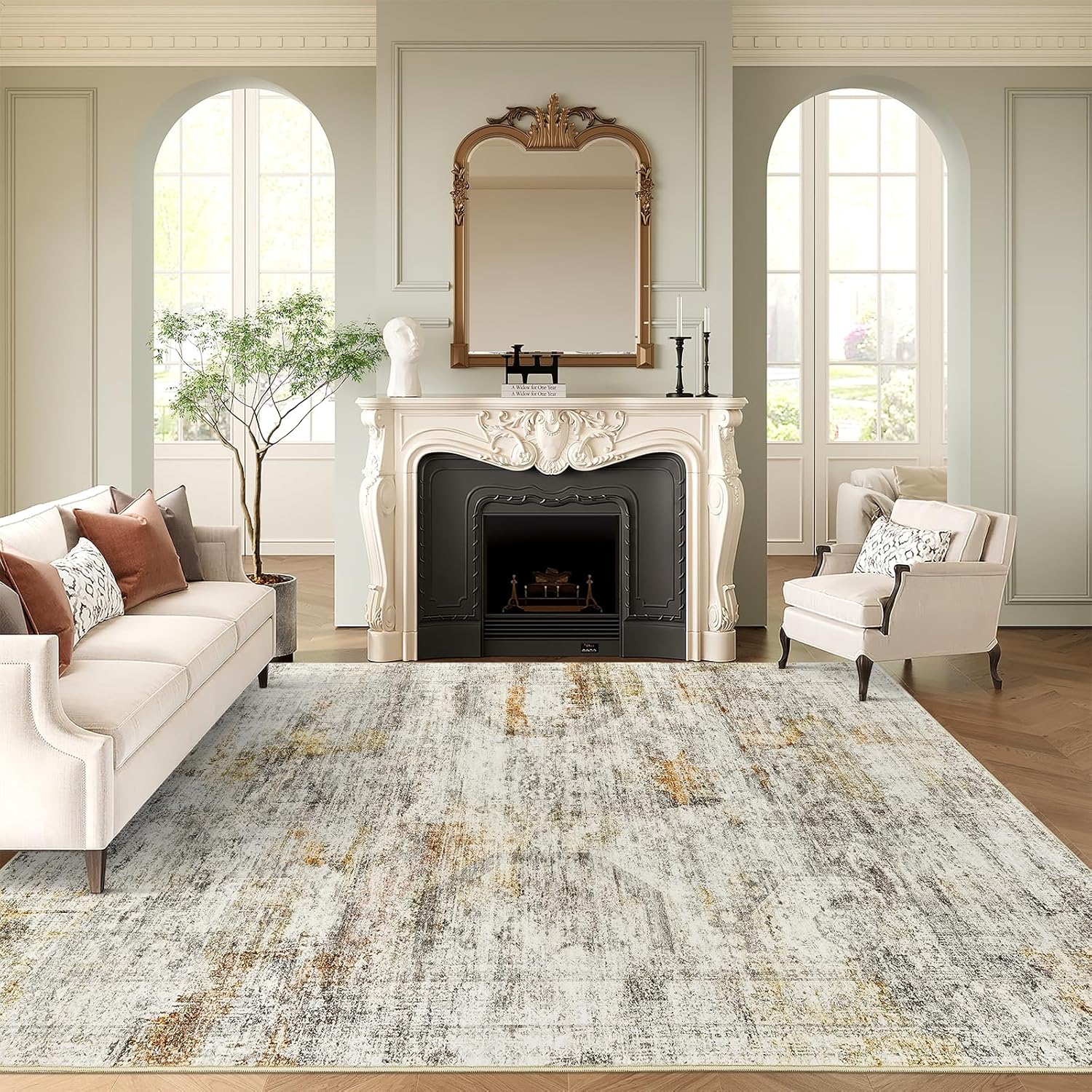 Washable Area Rug Large Soft Rugs for Living Room