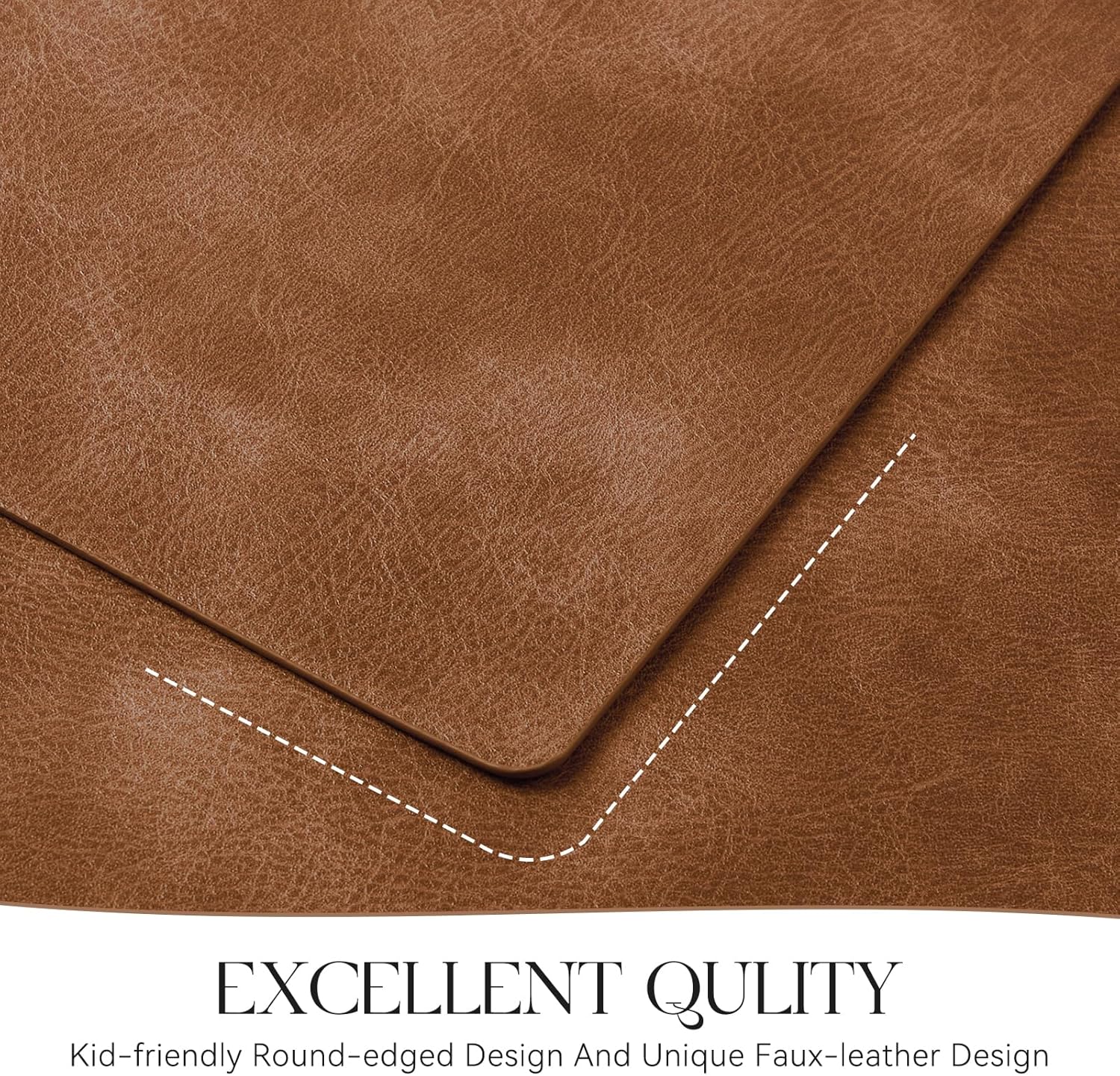 MOSAYT Vinyl Placemats Set Fall Faux Leather