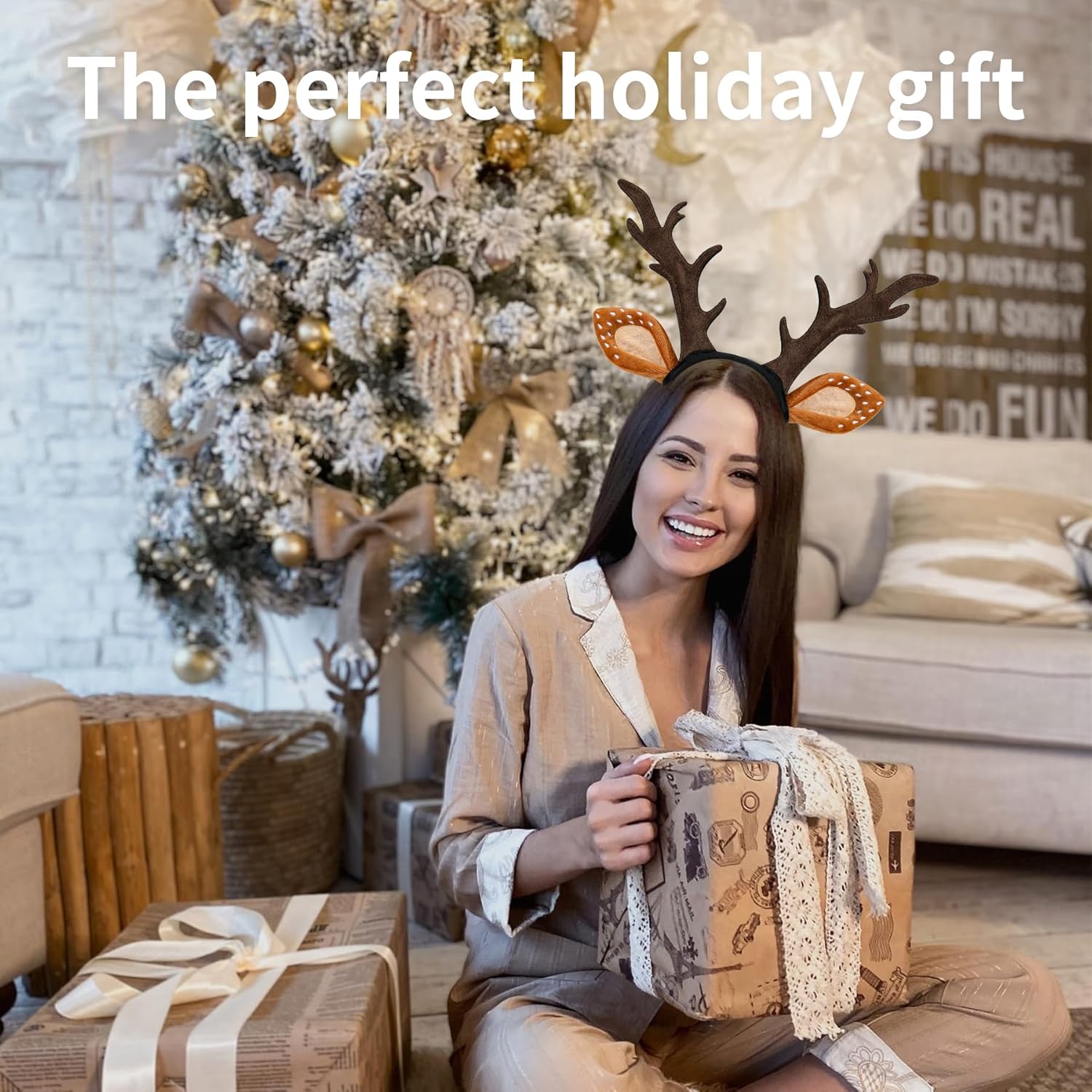 Deer Antlers Headband Deer Costume for Women