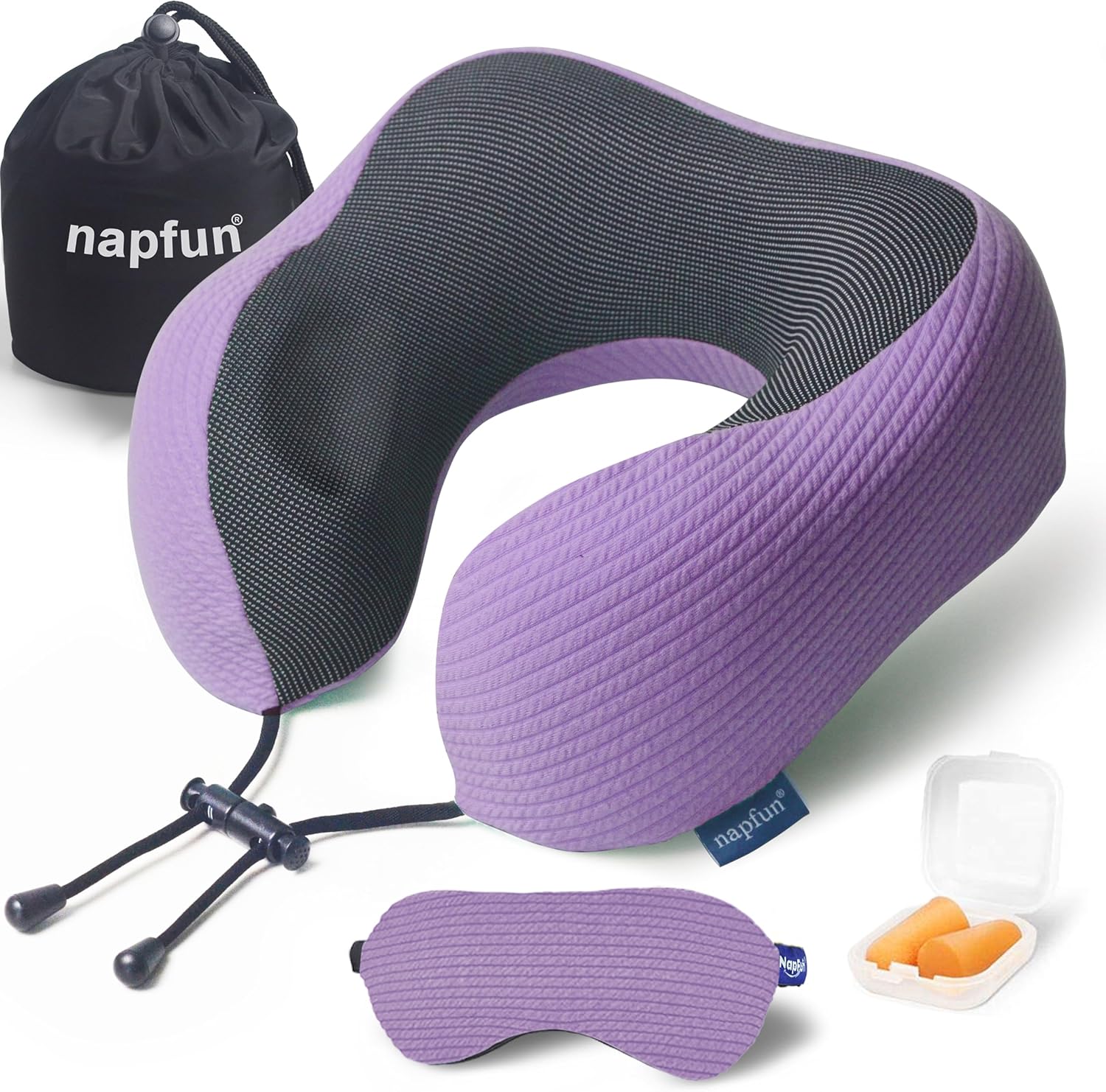 Napfun Memory Foam Travel Neck Pillow