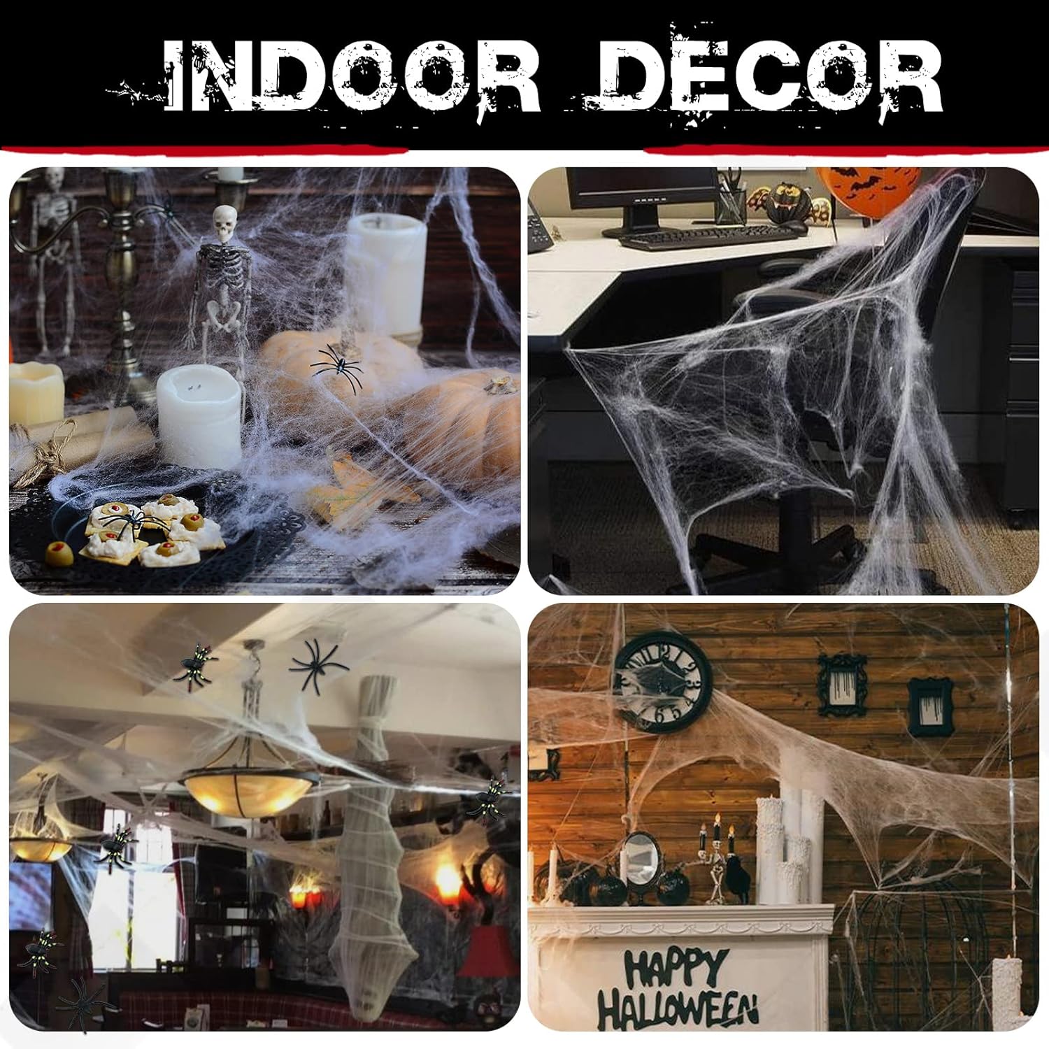 ZPISF 1400 sqft Halloween Spider Webs Decorations