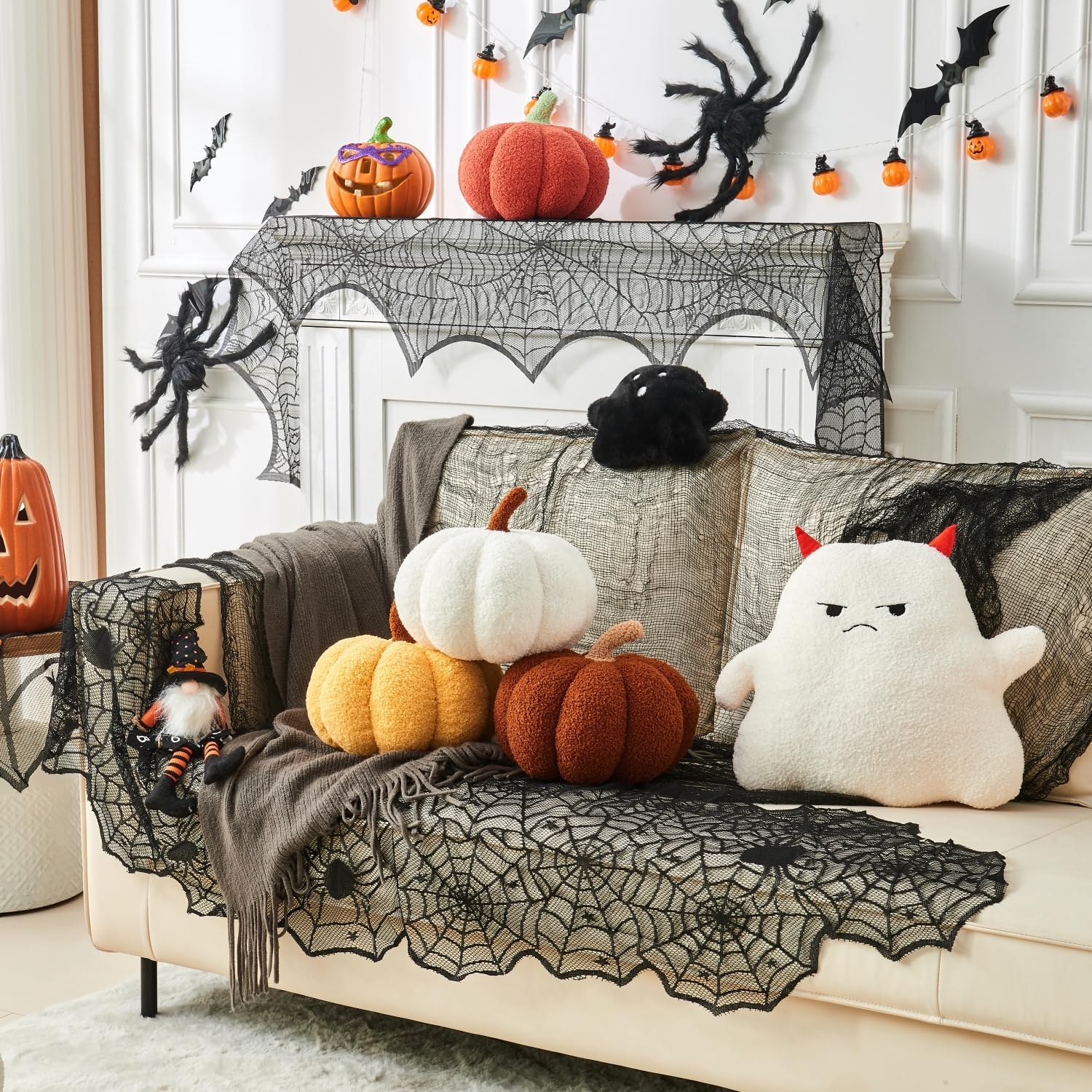 Fall Decor Pumpkin Pillow Halloween Pumpkin Shaped