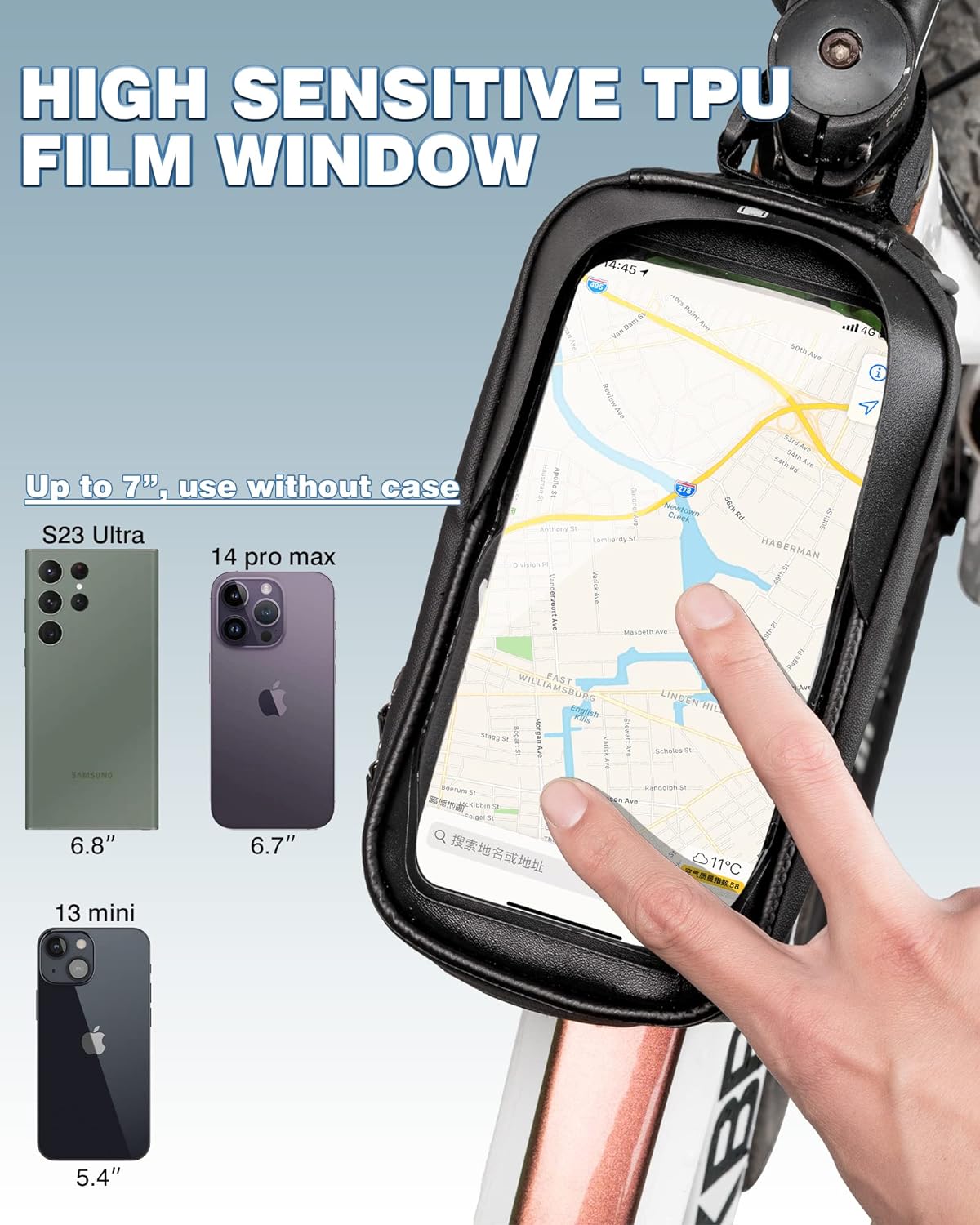 ROCKBROS Bike Phone Front Frame Bag