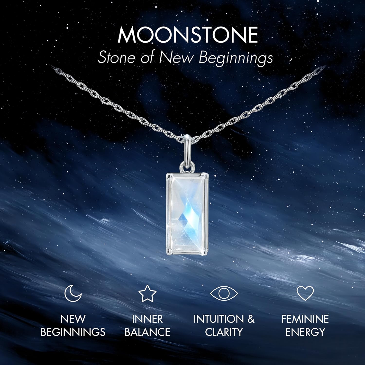 HOPE LOVE SHINE New Beginnings Rainbow Moonstone