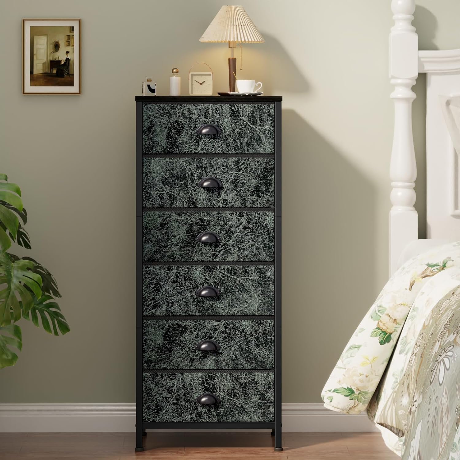 Furnulem White Tall Dresser for Bedroom Storage Tower