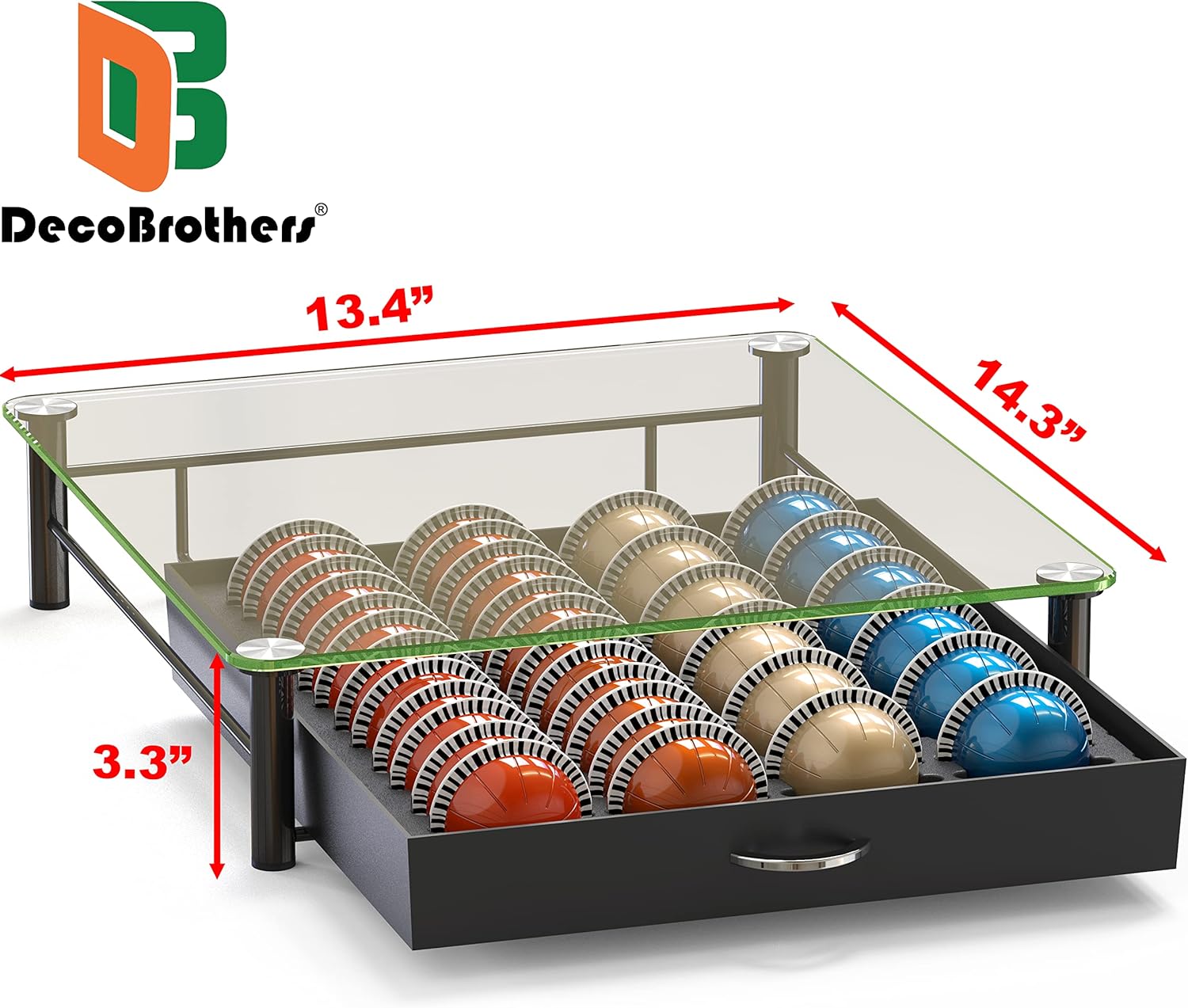 DecoBrothers Crystal Glass Nespresso Pod Holder