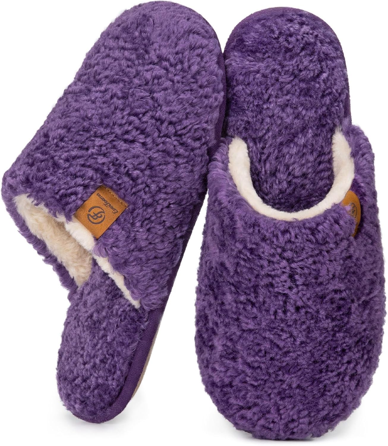 EverFoams Women's Fuzzy Slip-on Slippers