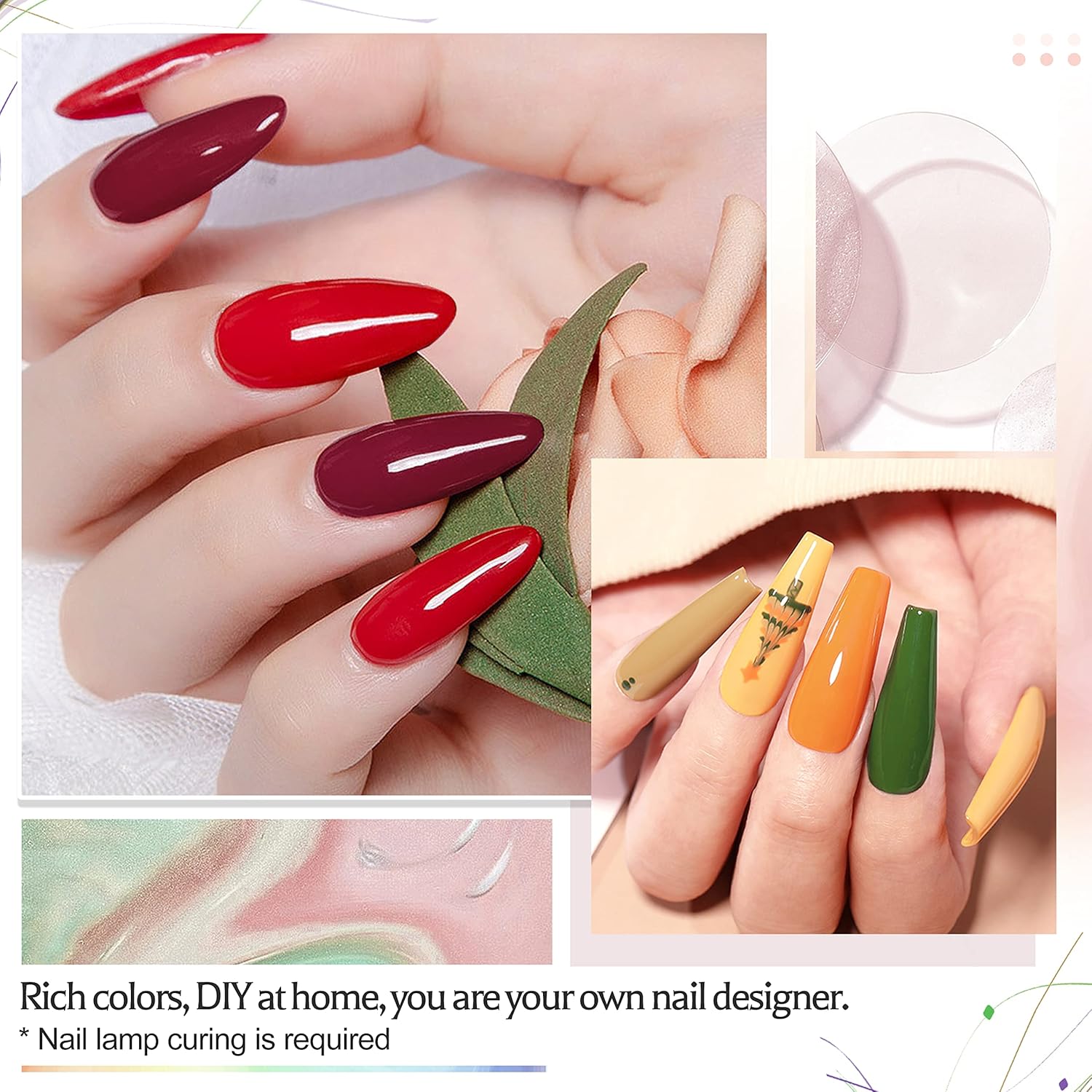 JODSONE 36-Piece Gel Nail Polish Set 32 Colors