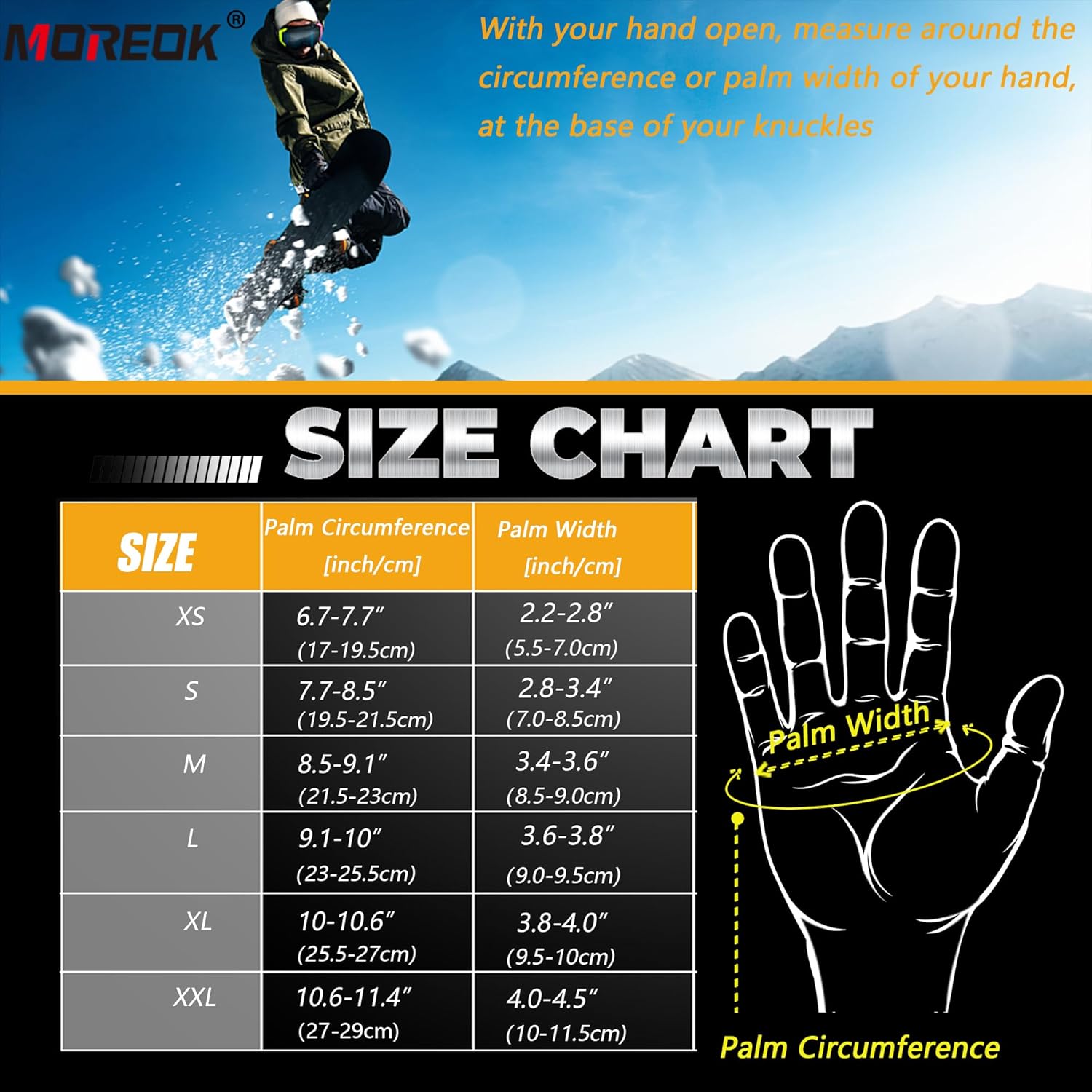 MOREOK Waterproof & Windproof Winter Gloves for Men/Women