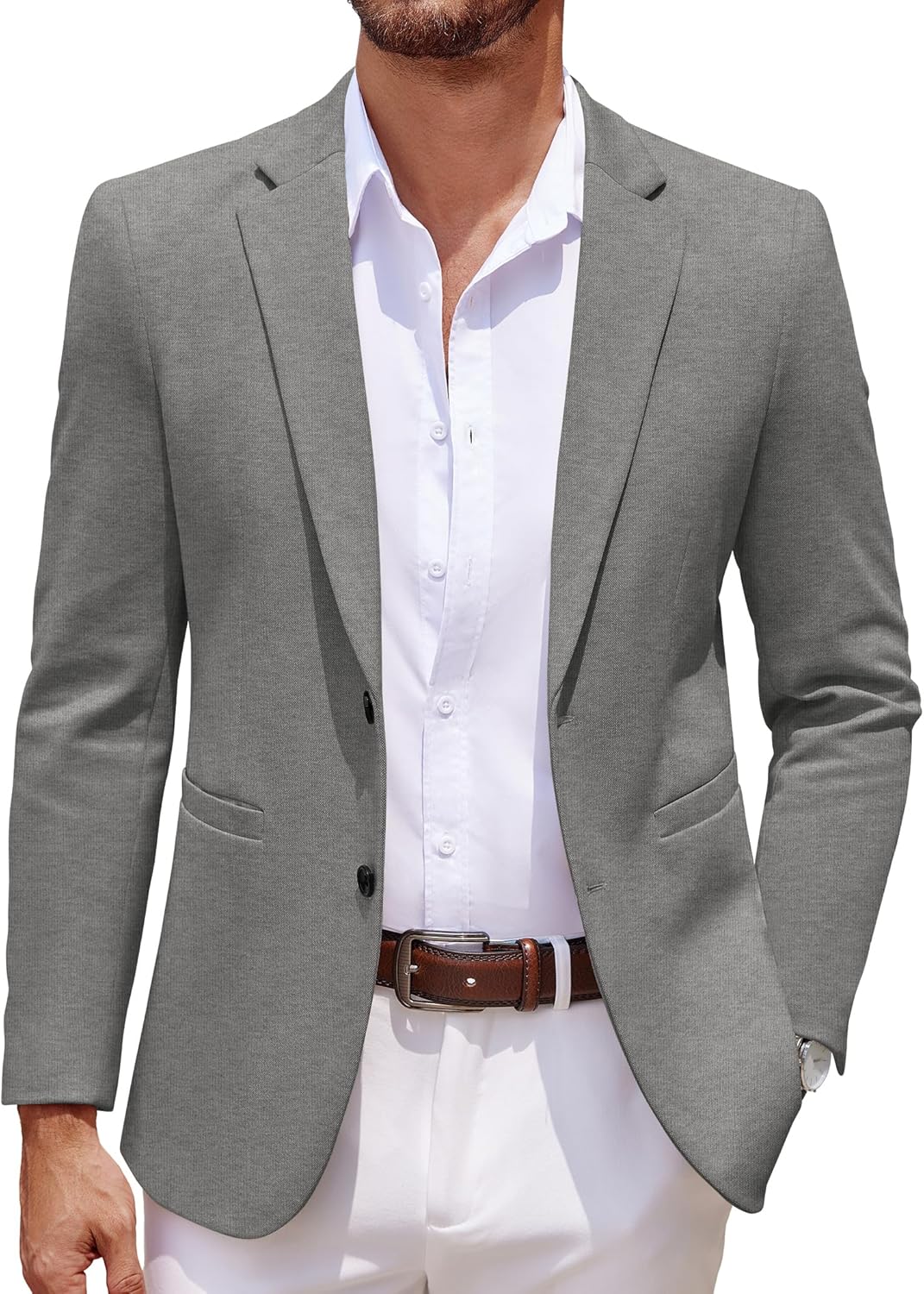 COOFANDY Men’s Casual Knit Blazer Jacket