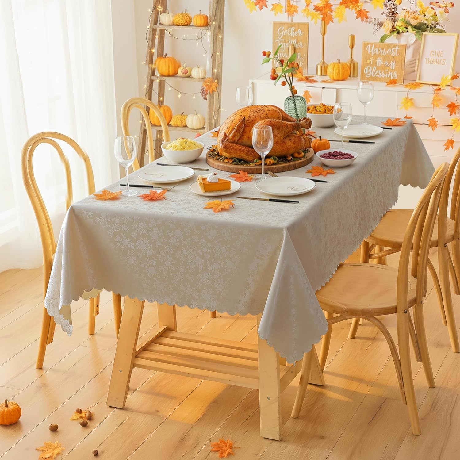 Smiry Rectangle Table Cloth Waterproof Heavy Duty