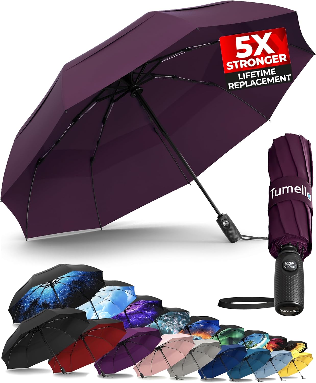 TUMELLA Windproof Travel Umbrella