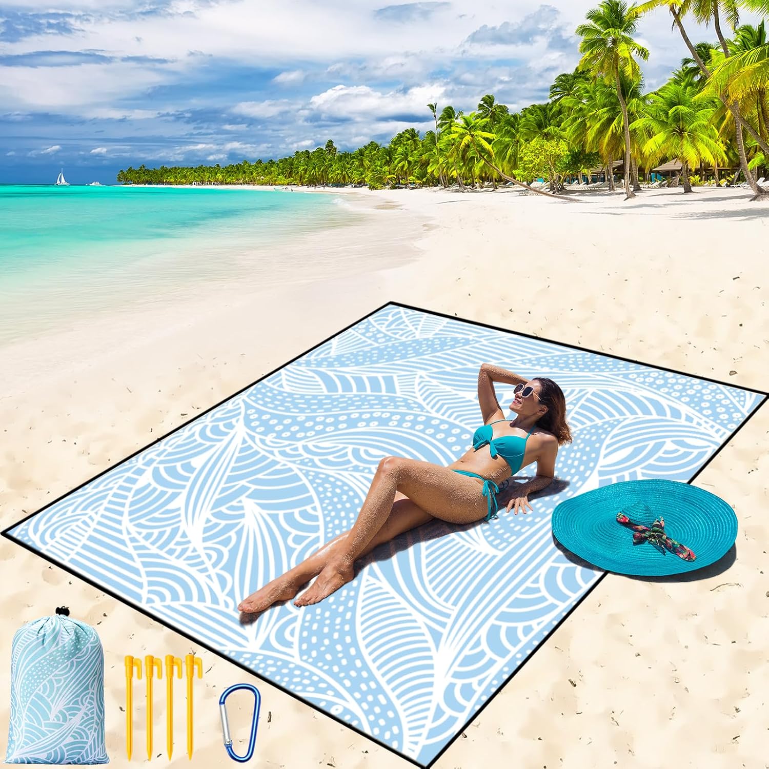 Beach Blanket Waterproof Sandproof Beach Mat