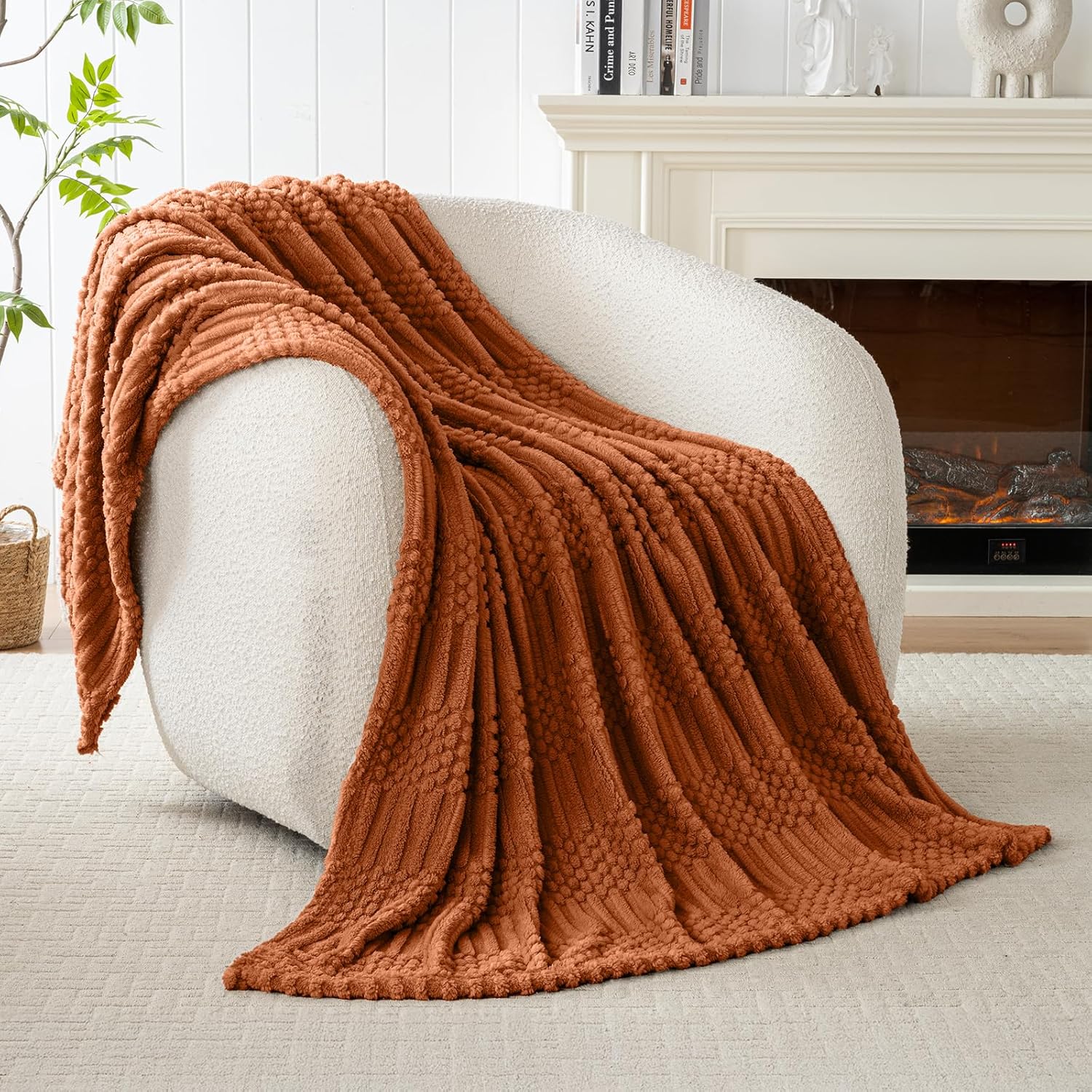 Rust Throw Blanket Soft & Fluffy FleeceBlanket