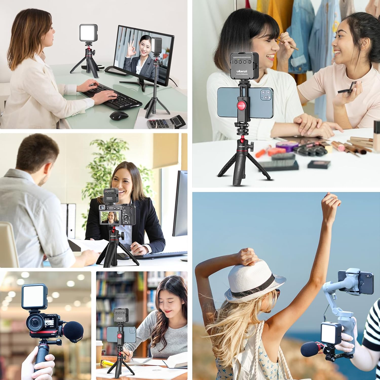 ULANZI VL49 2000mAh LED Video Light w 3 Cold Shoe