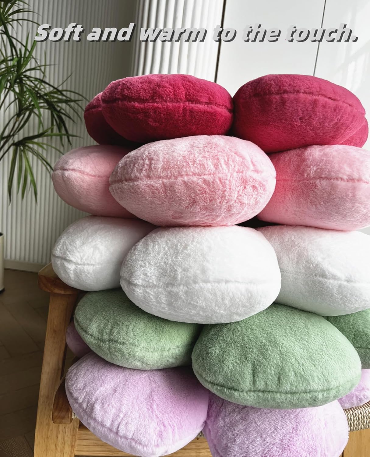 Pink Flower Pillow Flower Shaped