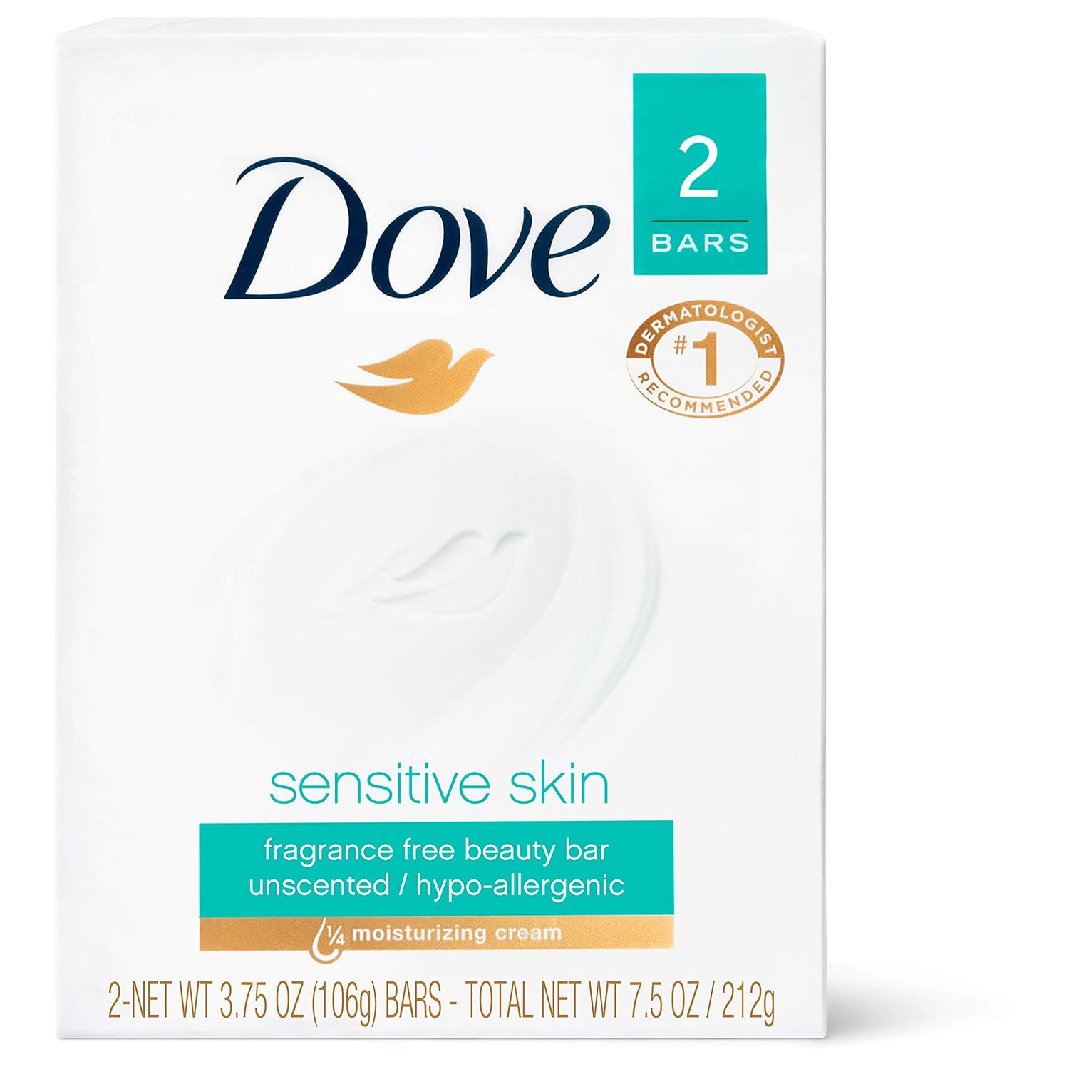 Dove Beauty Bar Soap Sensitive for Sensitive Skin