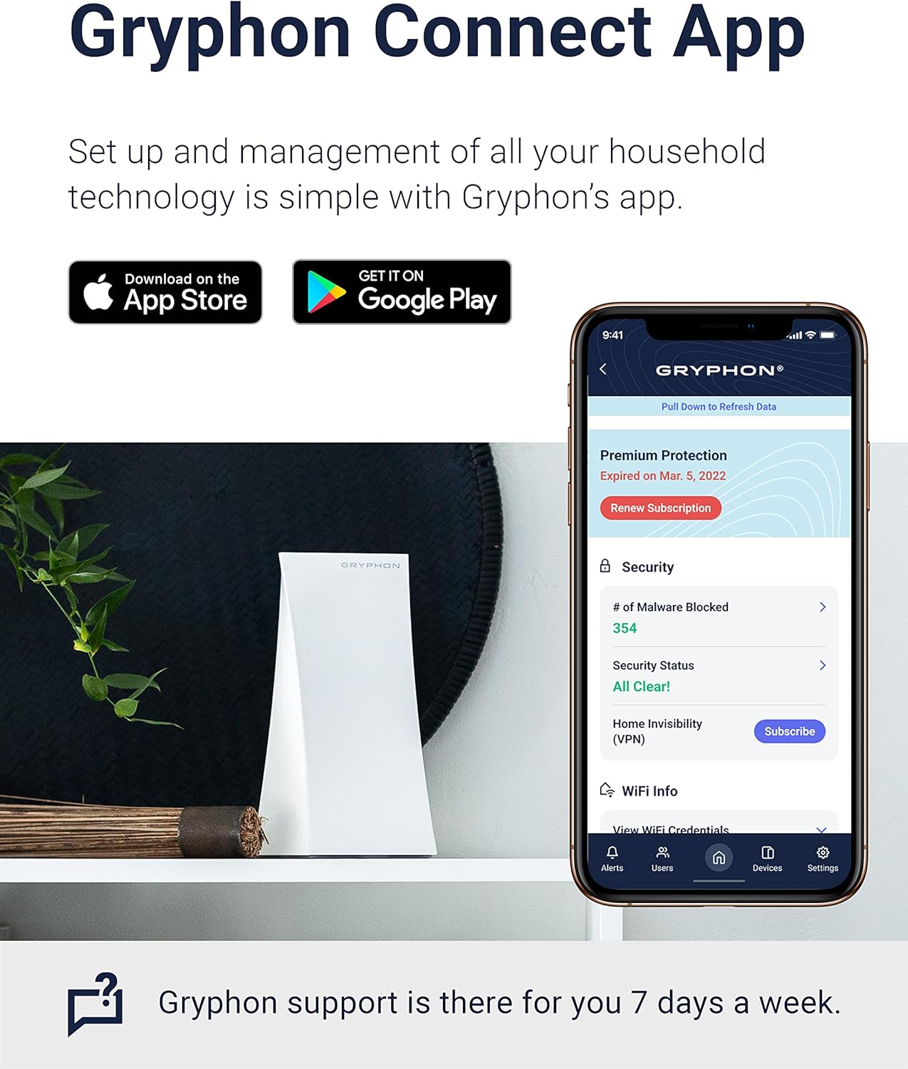 Gryphon Mesh Router with Parental Controls