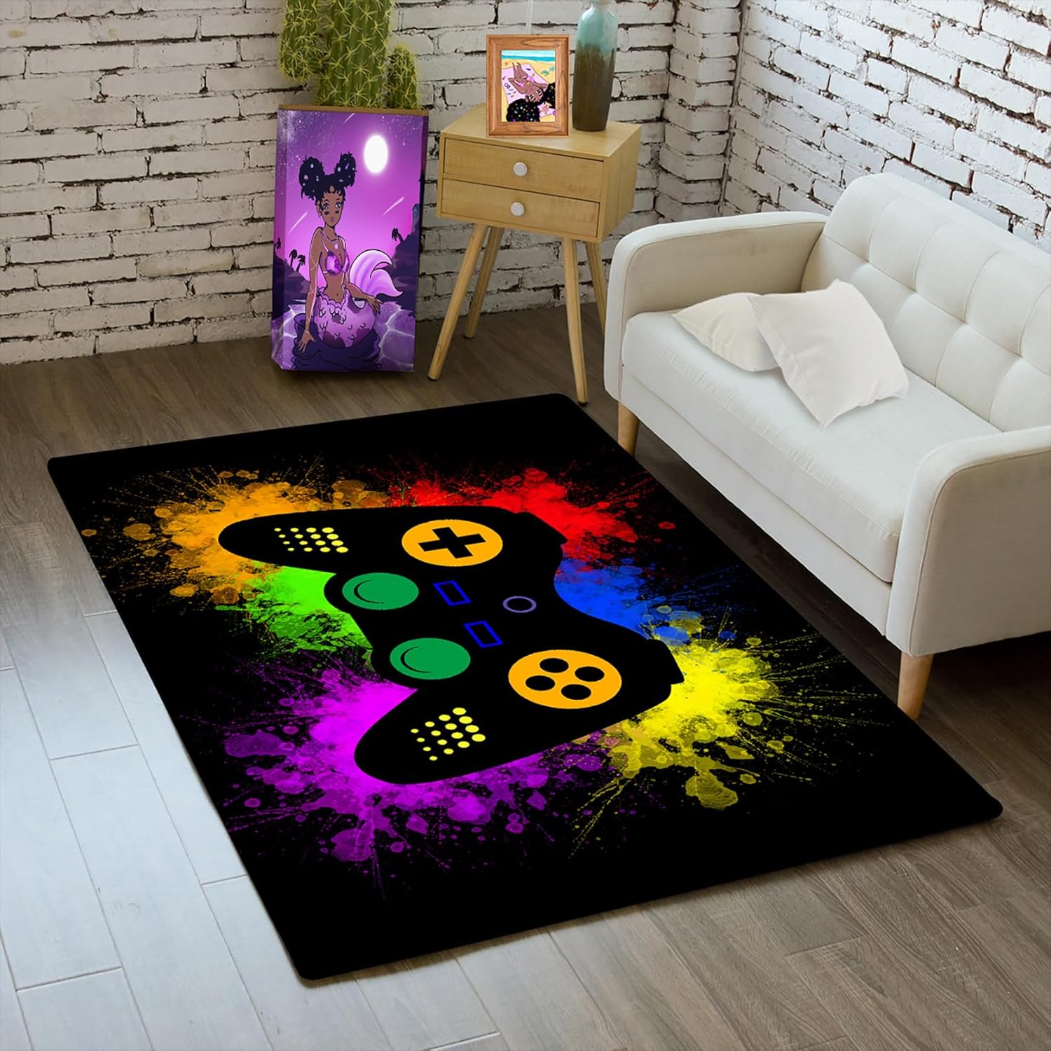 Gaming Area Rugs for Boys Cool Game Style Bedroom