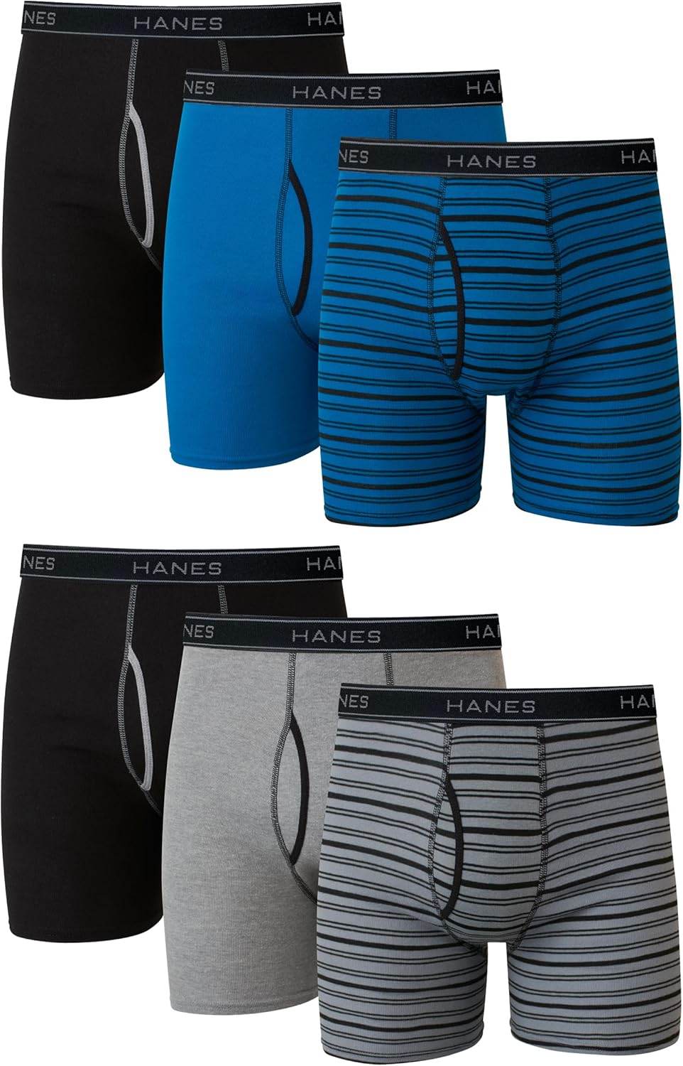 Hanes Men’s Boxer Briefs Cool Dri Cotton