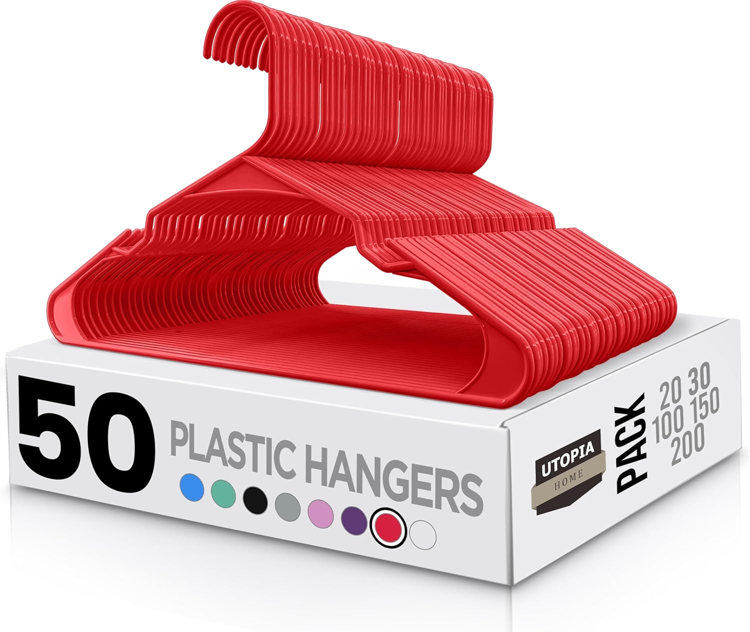 Utopia Home Plastic Hangers Space Saving Clothes Hanger