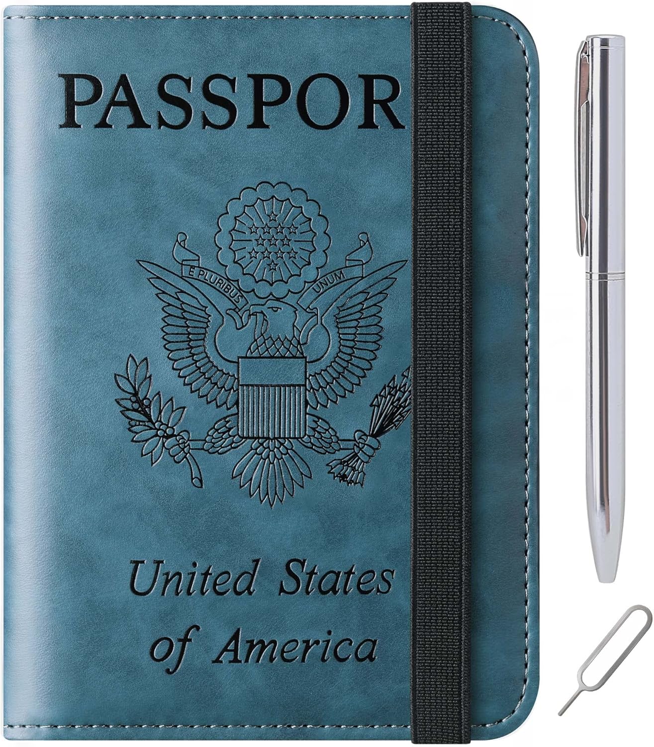 Airtag Passport Holder Cover Wallet Travel Essentials Leather