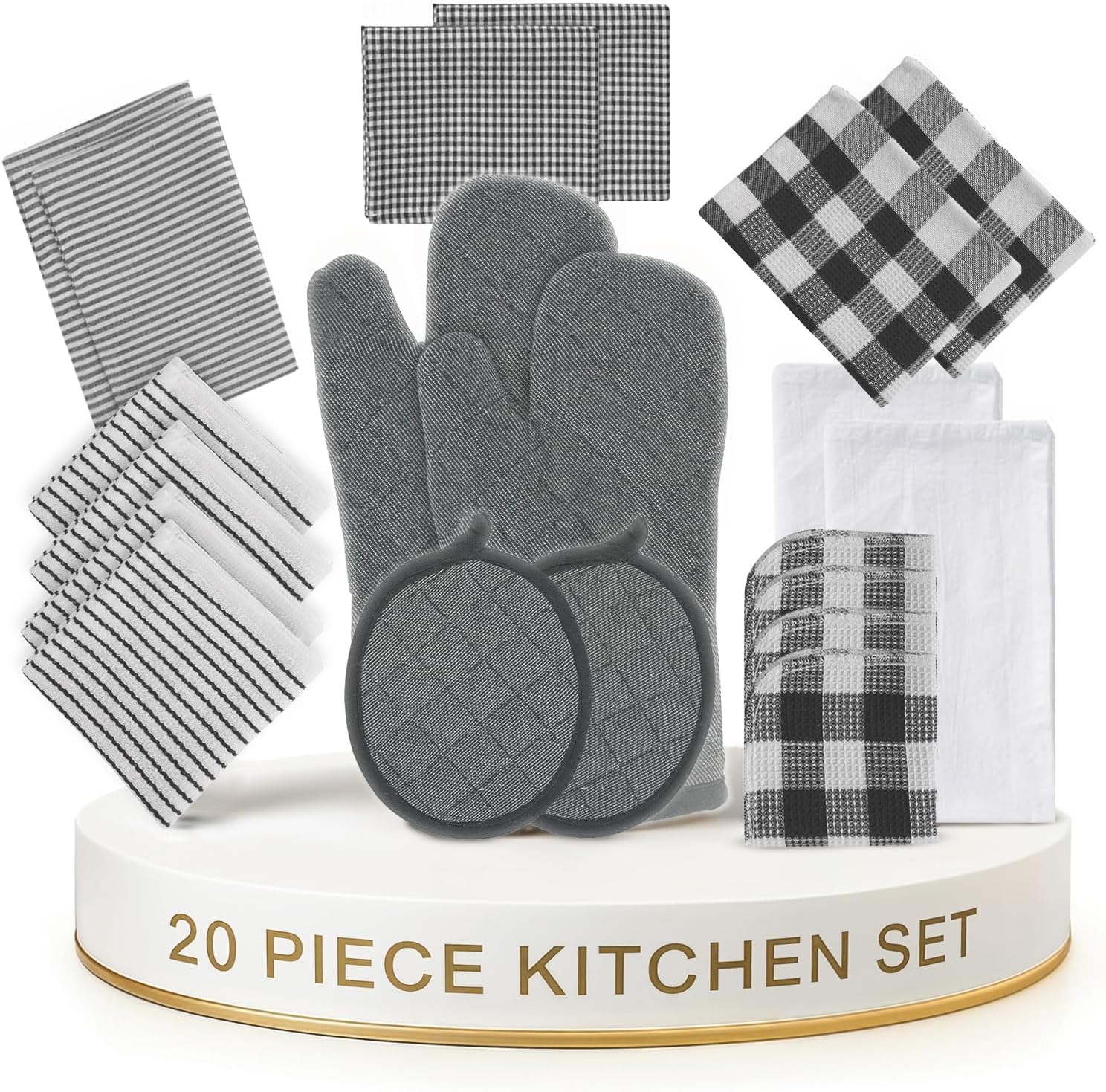 LANE LINEN Kitchen Towels and Dishcloths Sets