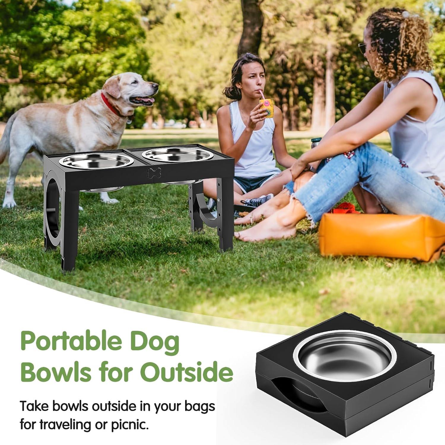 XIAZ Elevated Dog Bowl Stand Dog Food & Water Dish