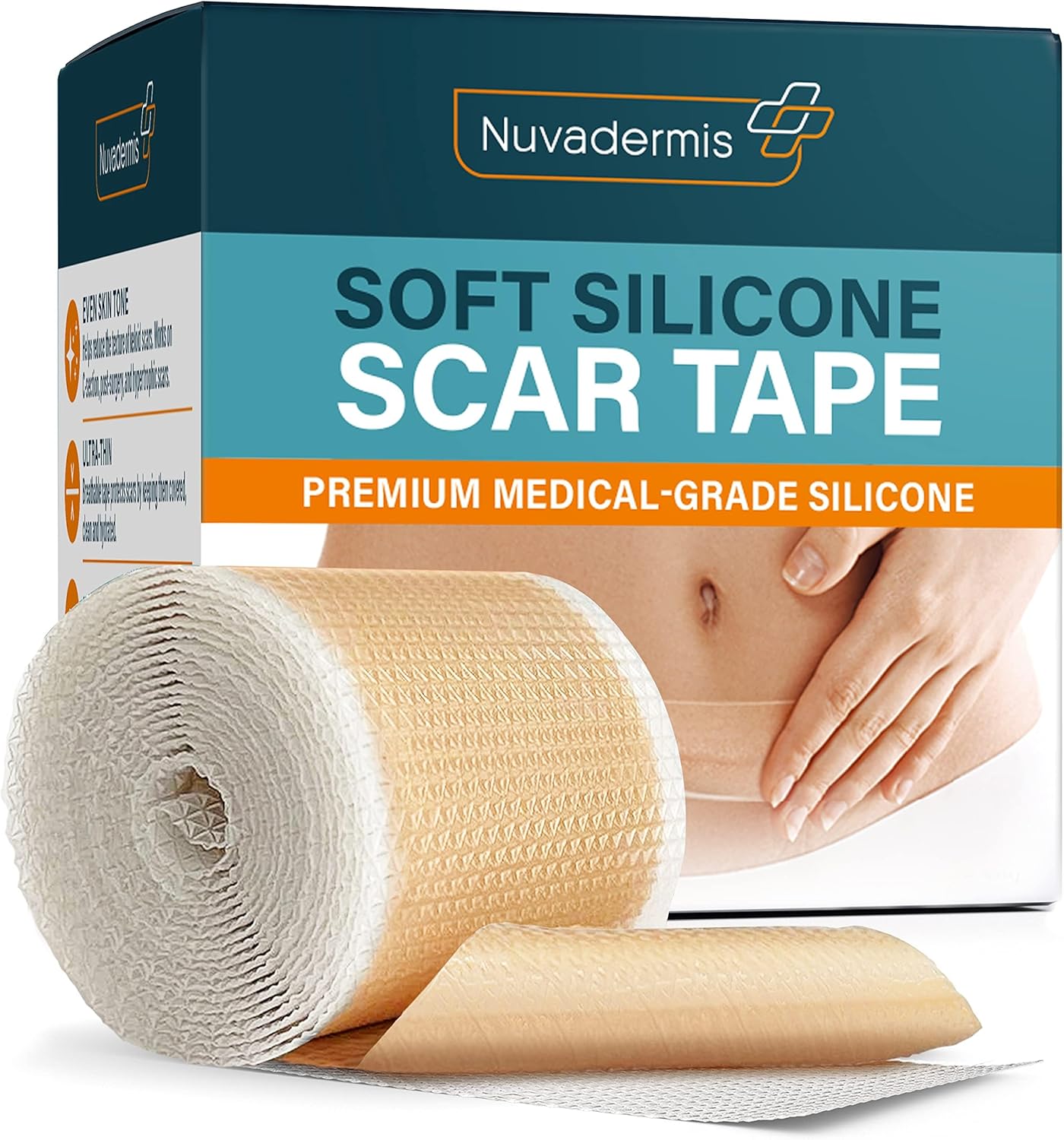 NUVADERMIS Silicone Scar Tape for Surgical Scars