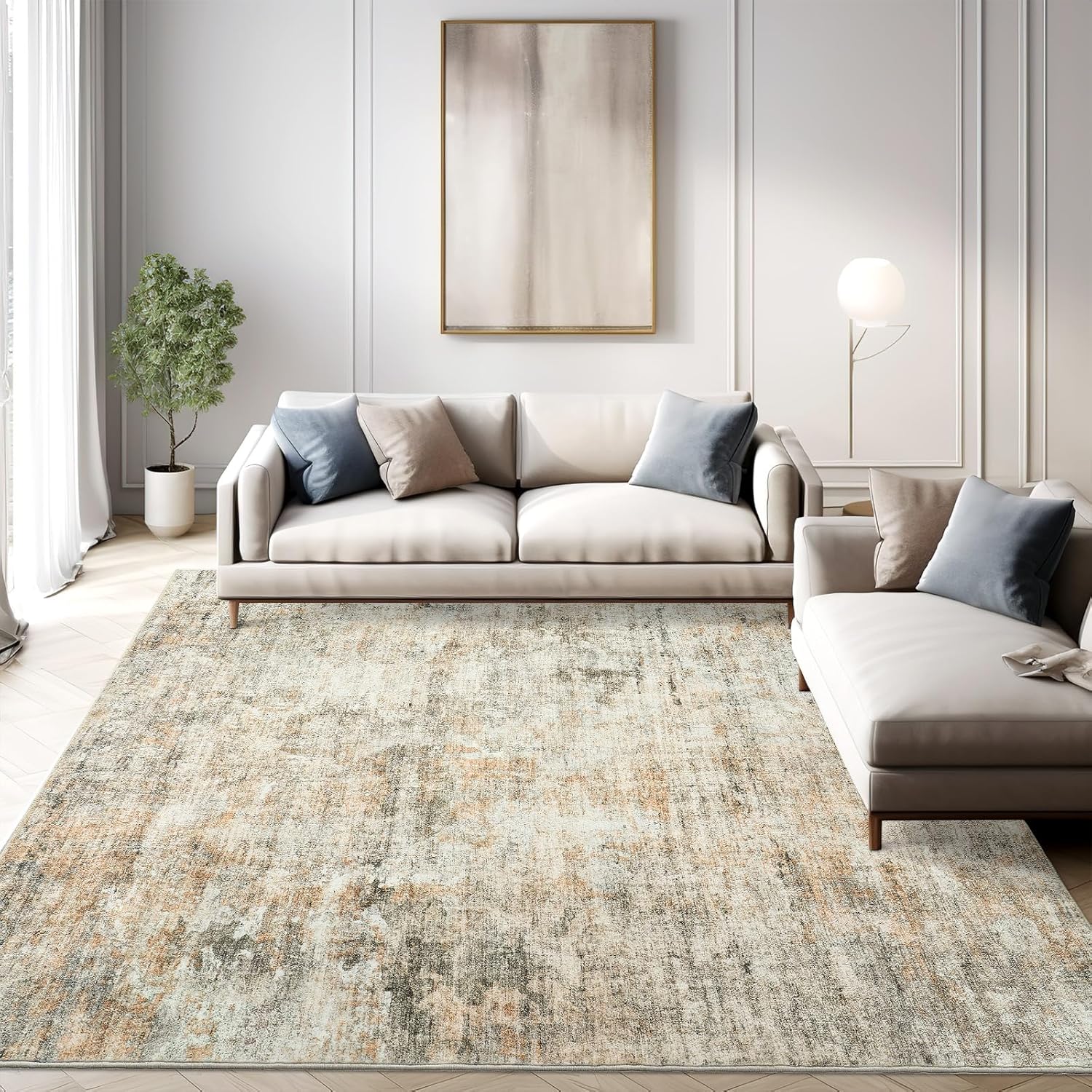 Washable Area Rug Large Soft Rugs for Living Room